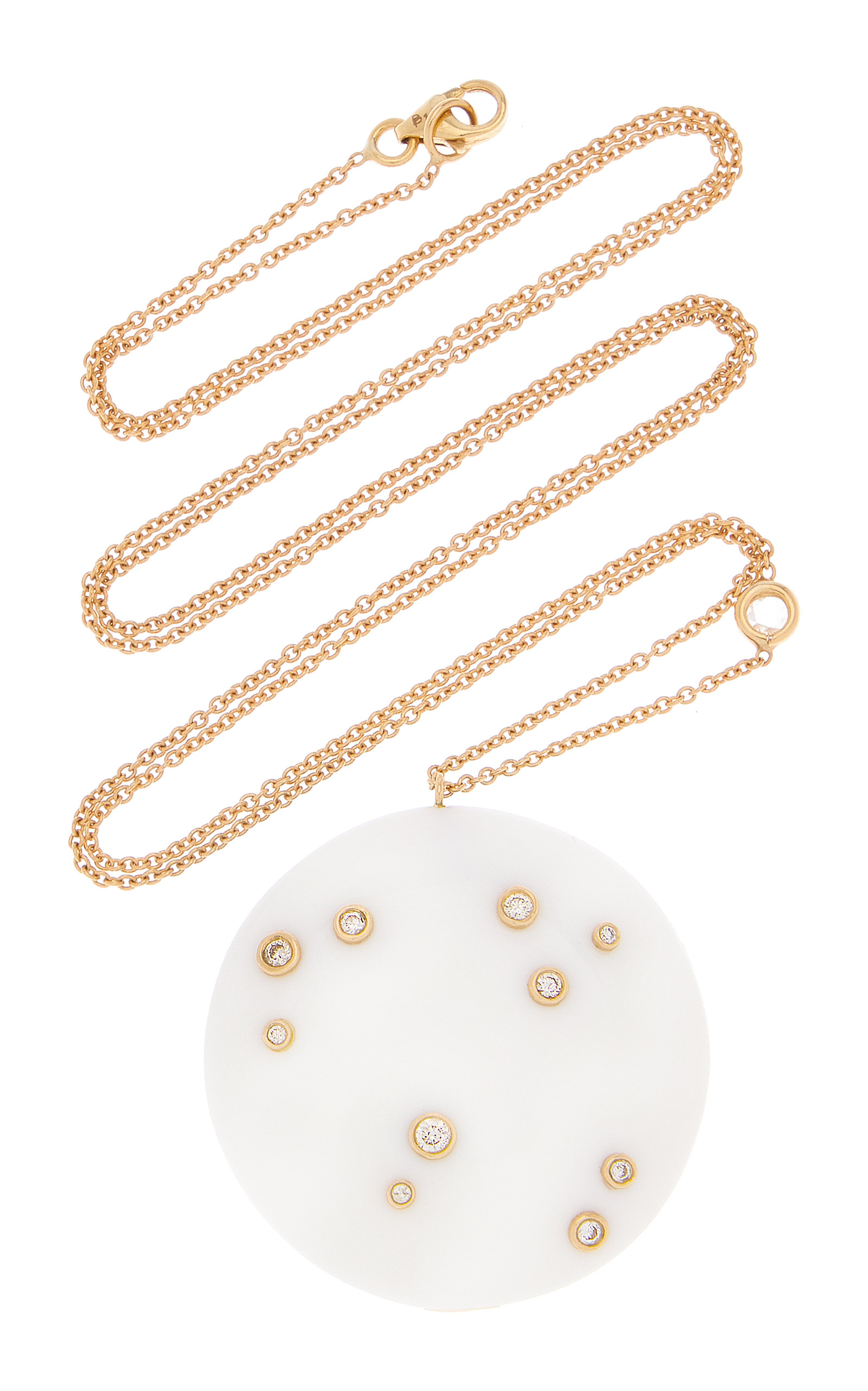Bleecker & Prince Women's Constellation 14K Yellow Gold Onyx Necklace