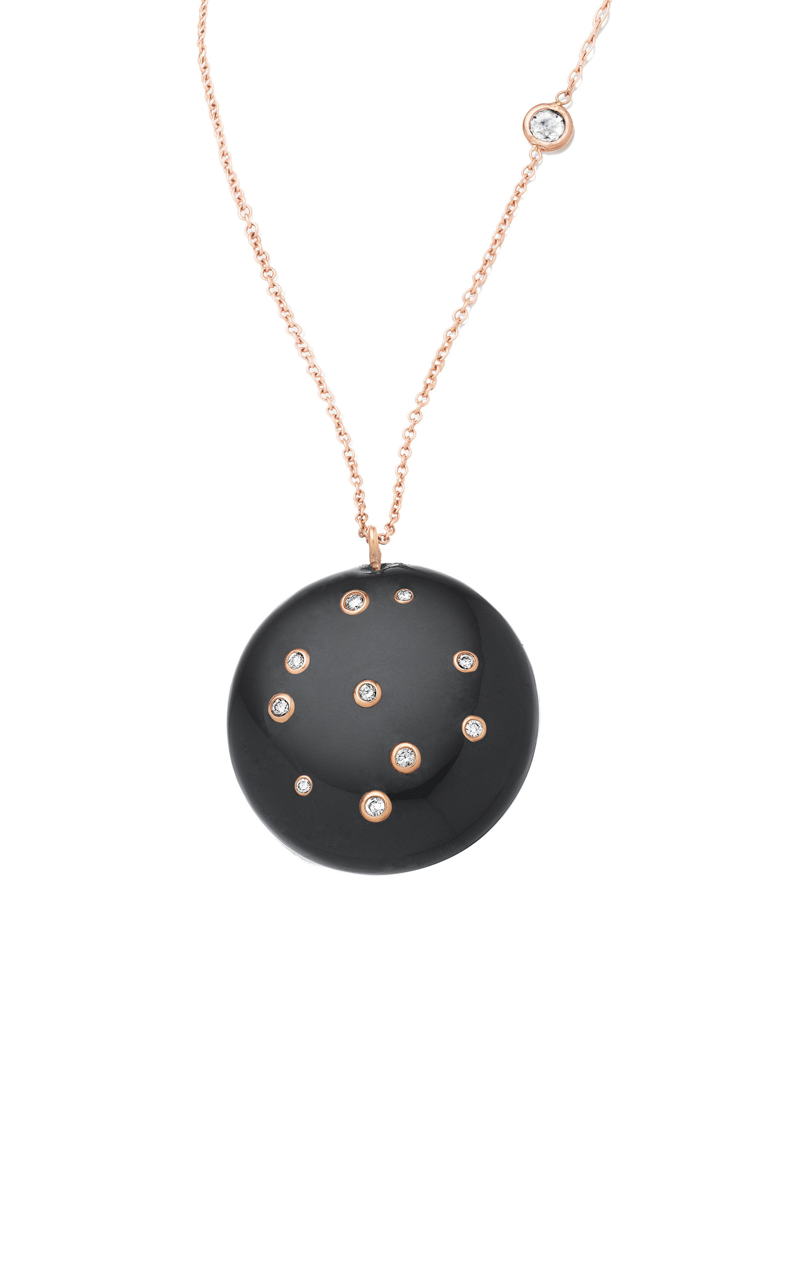 Bleecker & Prince Women's Constellation 14K Rose Gold Onyx Necklace