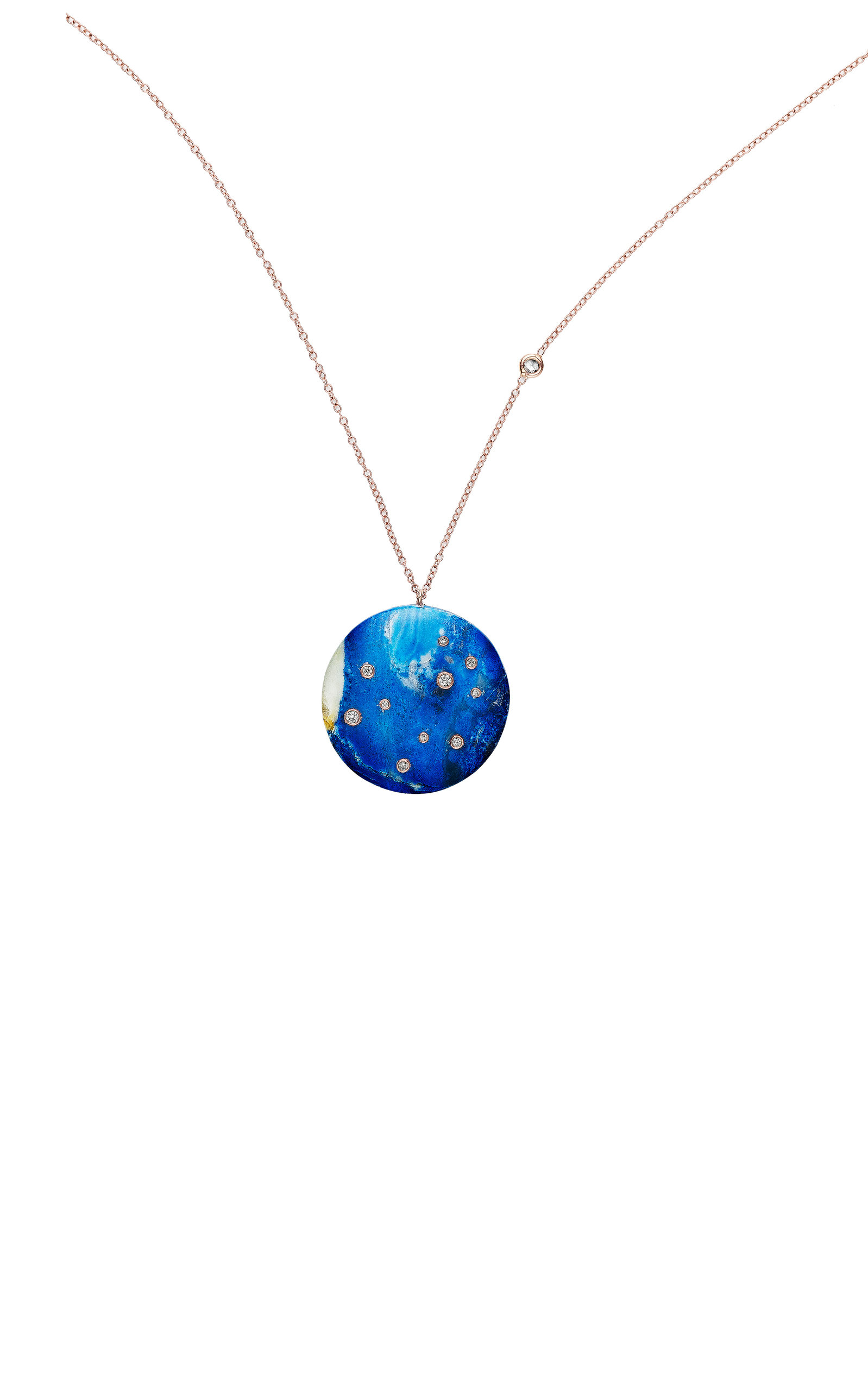 Bleecker & Prince Women's Constellation 14K Rose Gold Lapis Necklace
