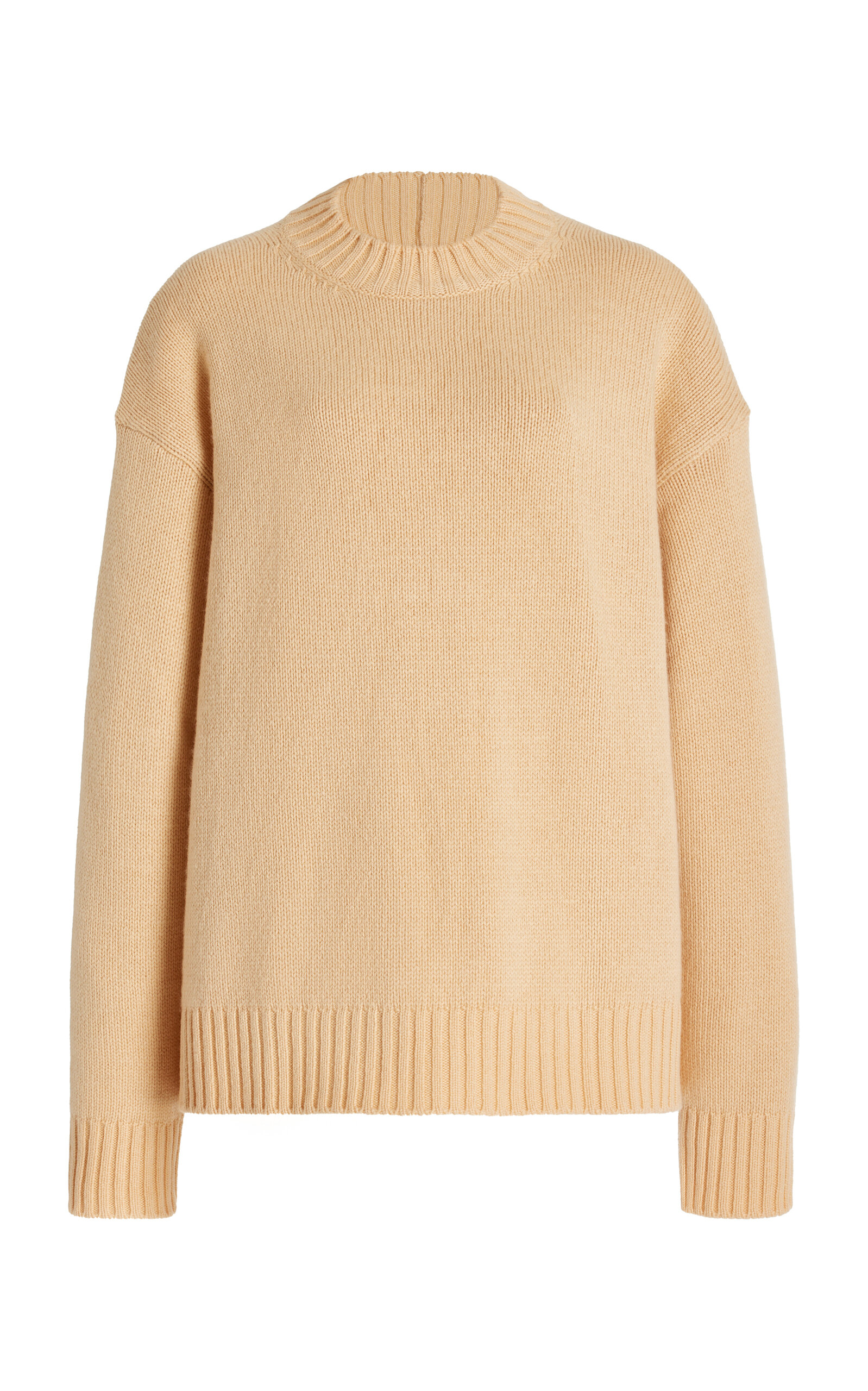 Jil Sander Knitted Cashmere-blend Sweater In Orange