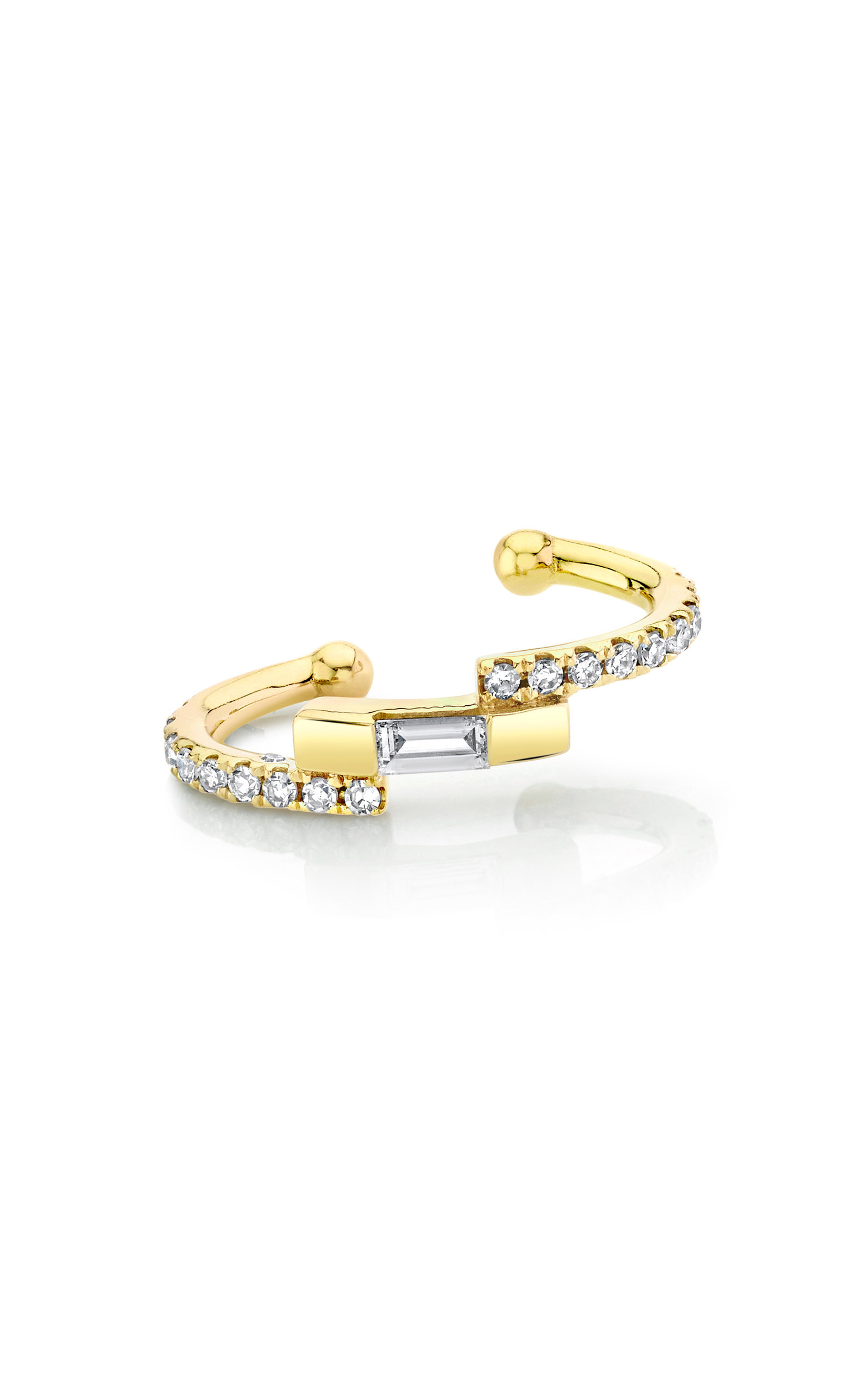 SHAY - Women's 18k Yellow Gold Single Diamond Lightning Bold Slice Ear Cuff - Gold - Only At Moda Operandi - Gifts For Her