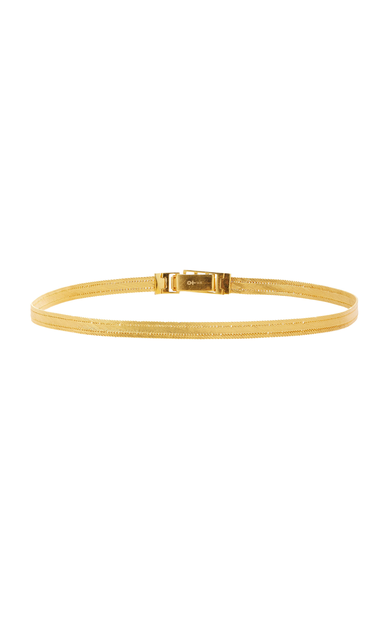 Medium Three Line 14K Yellow Gold Choker