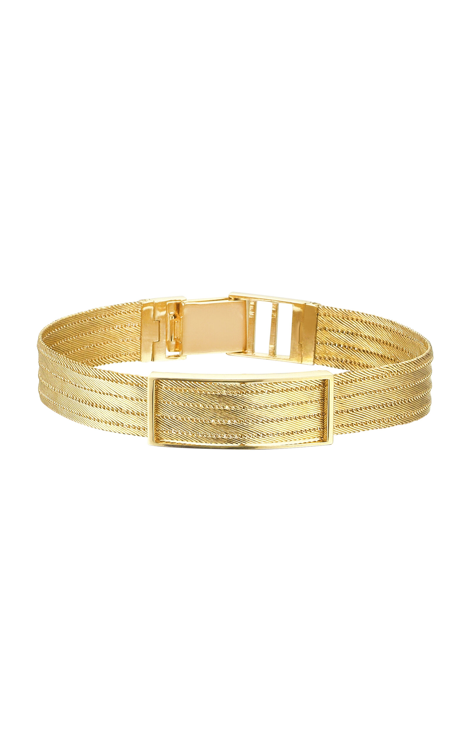 Her Story Small Buckle 14k Yellow Gold Bracelet