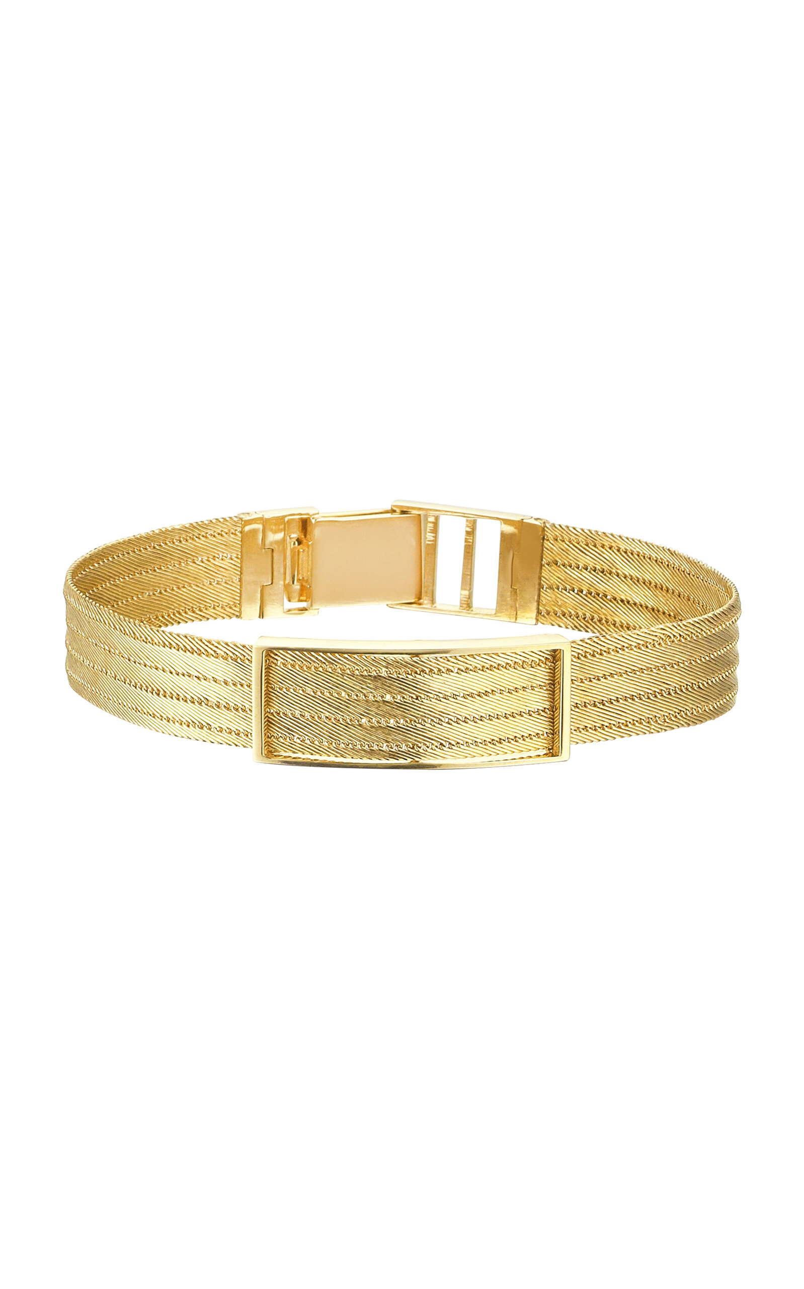 Small Buckle 14K Yellow Gold Bracelet