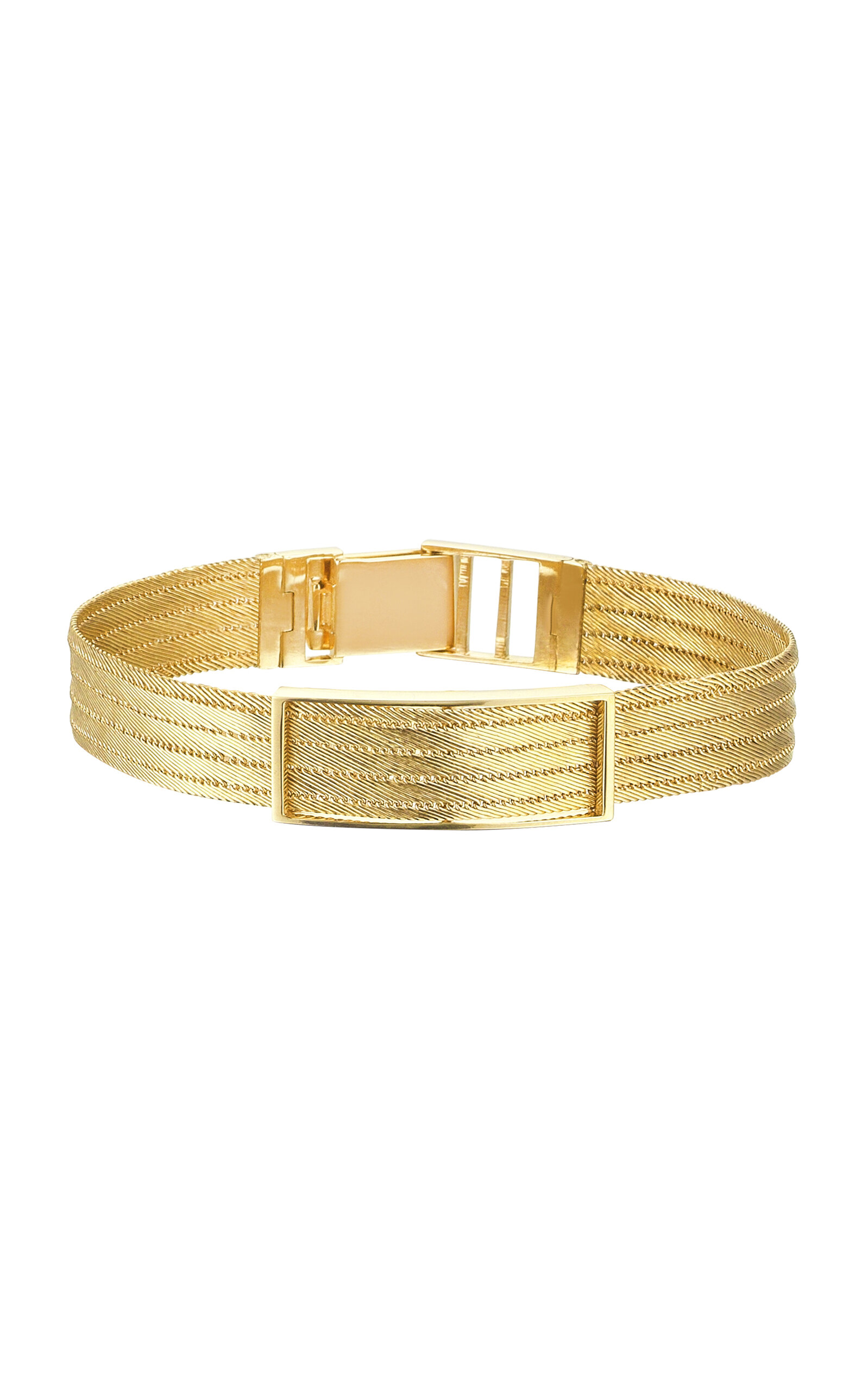 Medium Buckle 14K Yellow Gold Bracelet