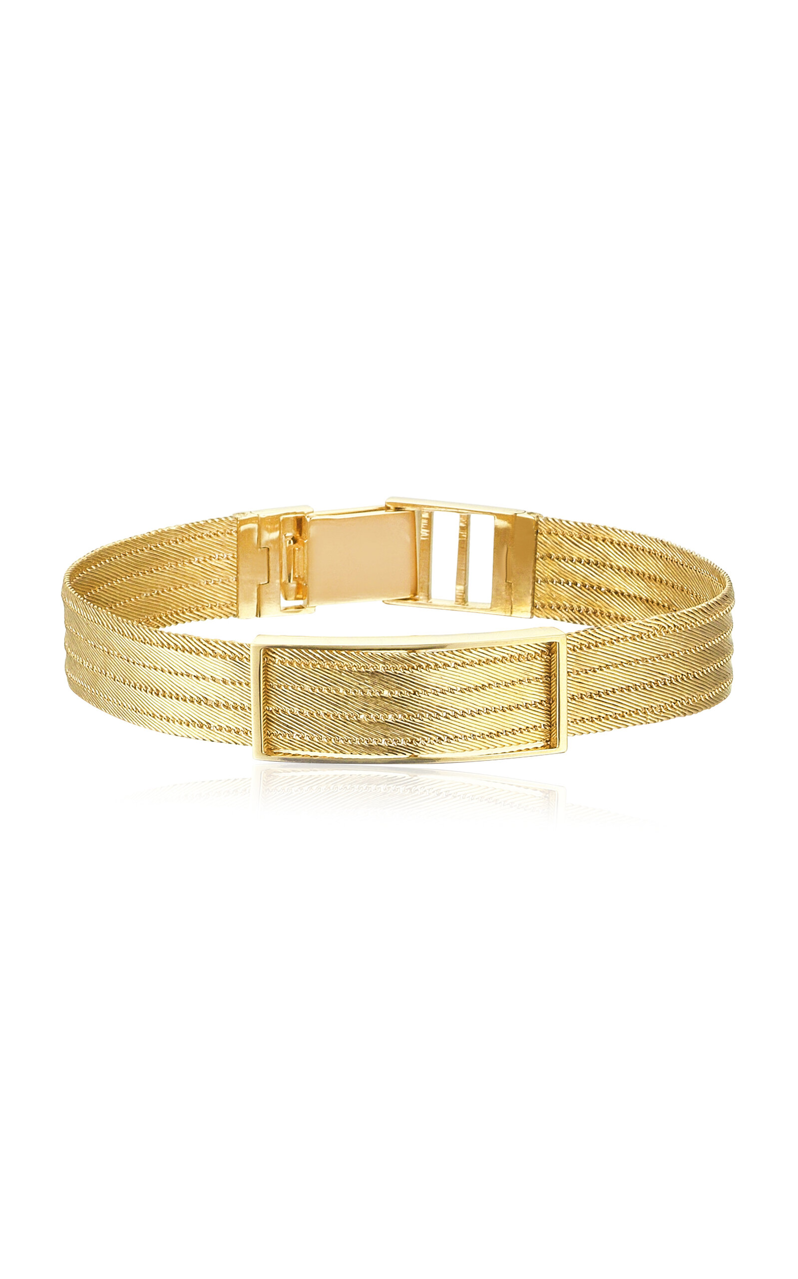 Her Story Women's XLarge Buckle 14K Yellow Gold Bracelet