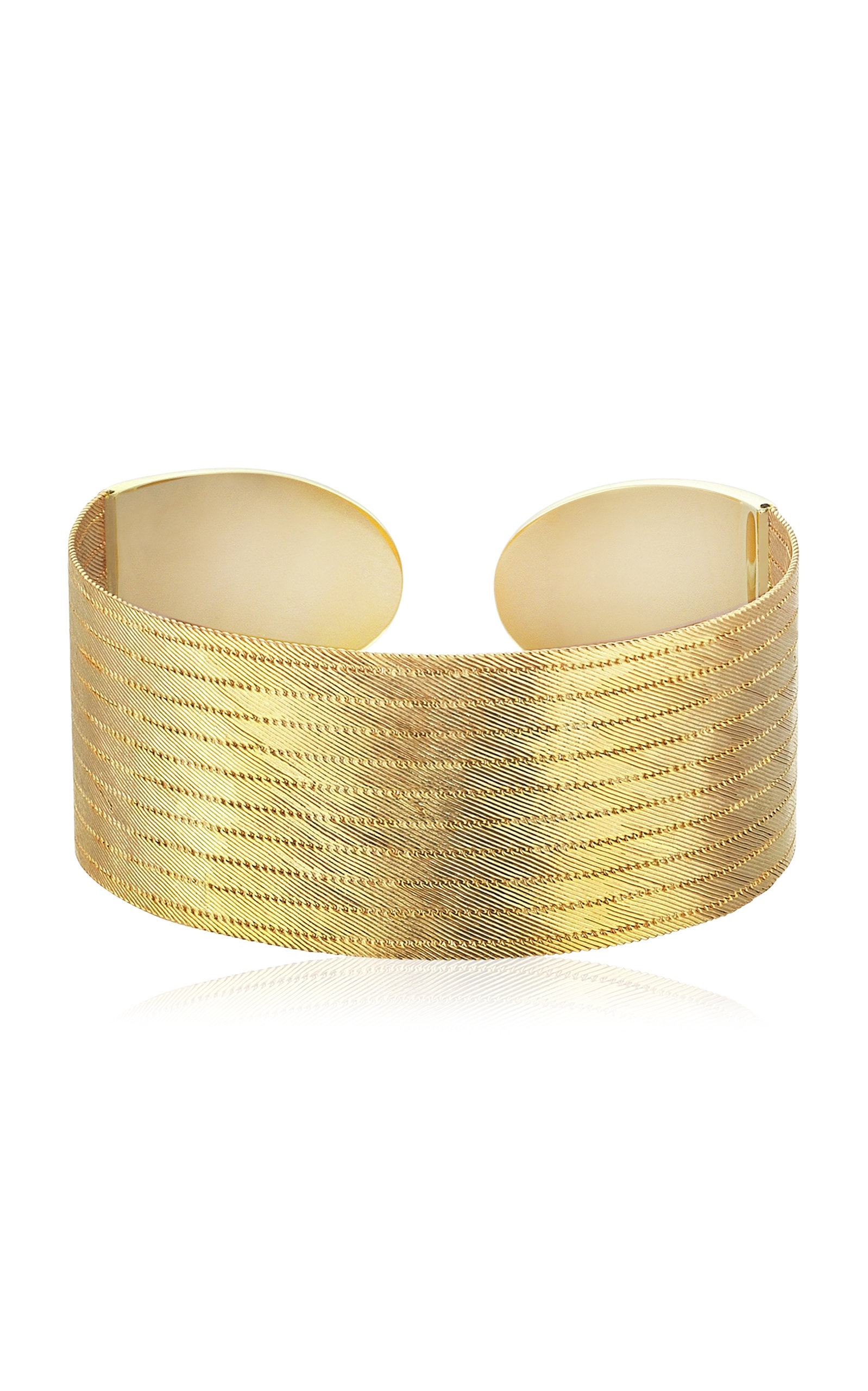 Large Armlet 14K Yellow Gold Bracelet