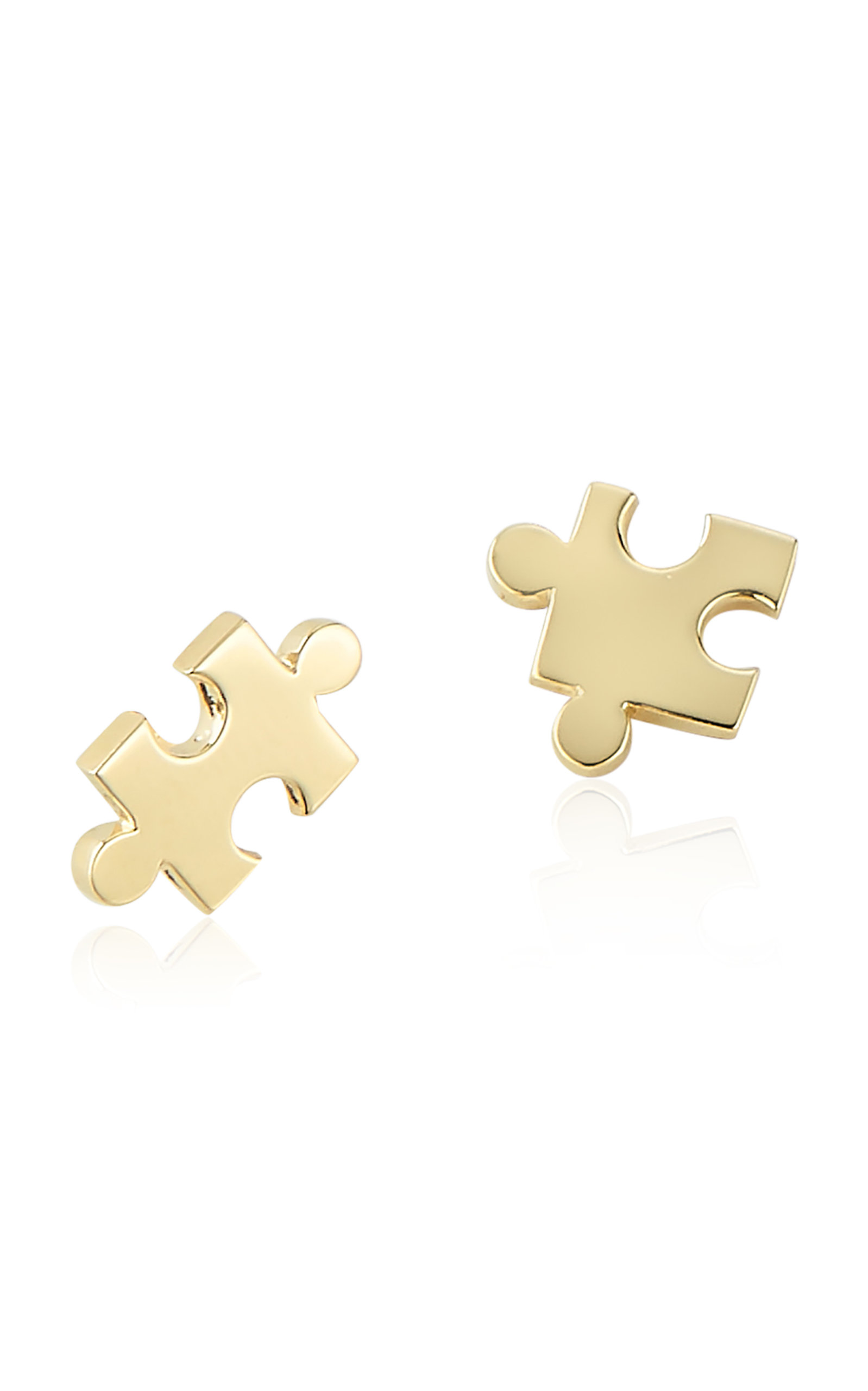 Concept26 Puzzle 14k Yellow Gold Earrings