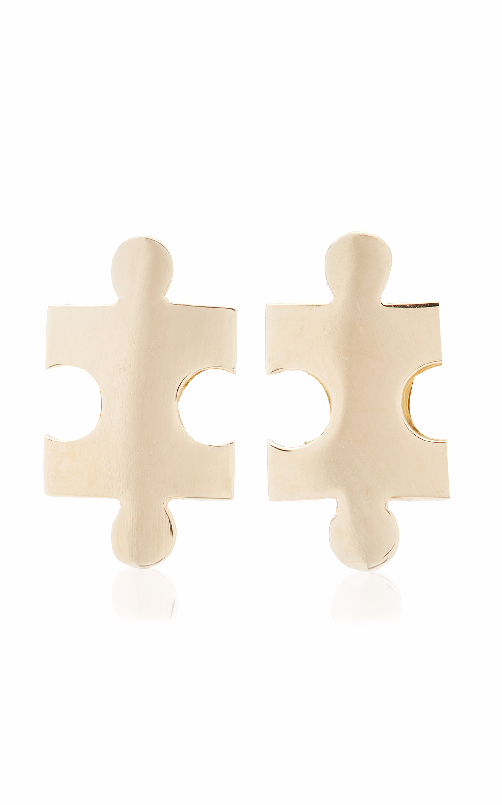 Puzzle 14K Yellow Gold Earrings