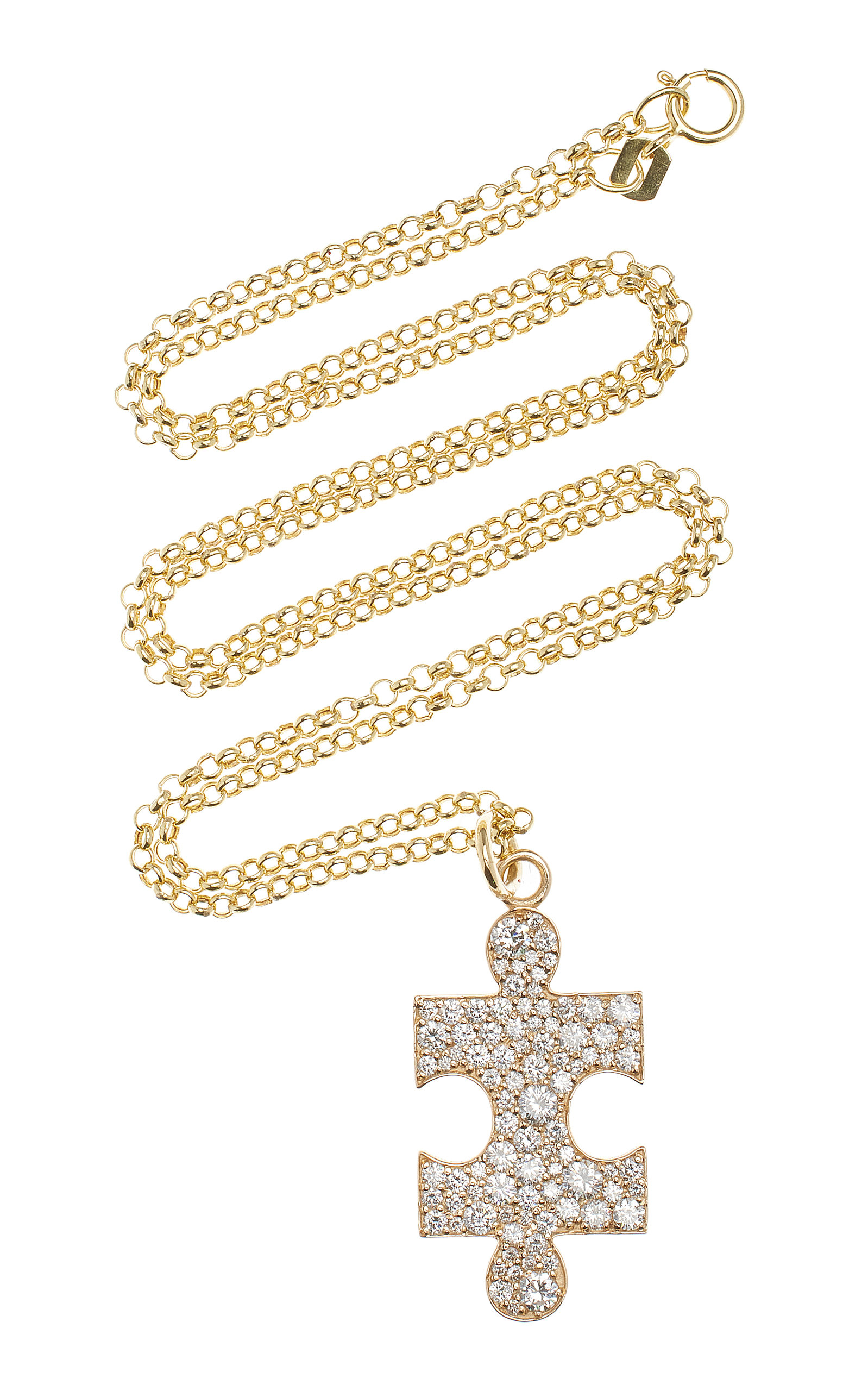 Puzzle 14K Yellow Gold Diamond Necklace
