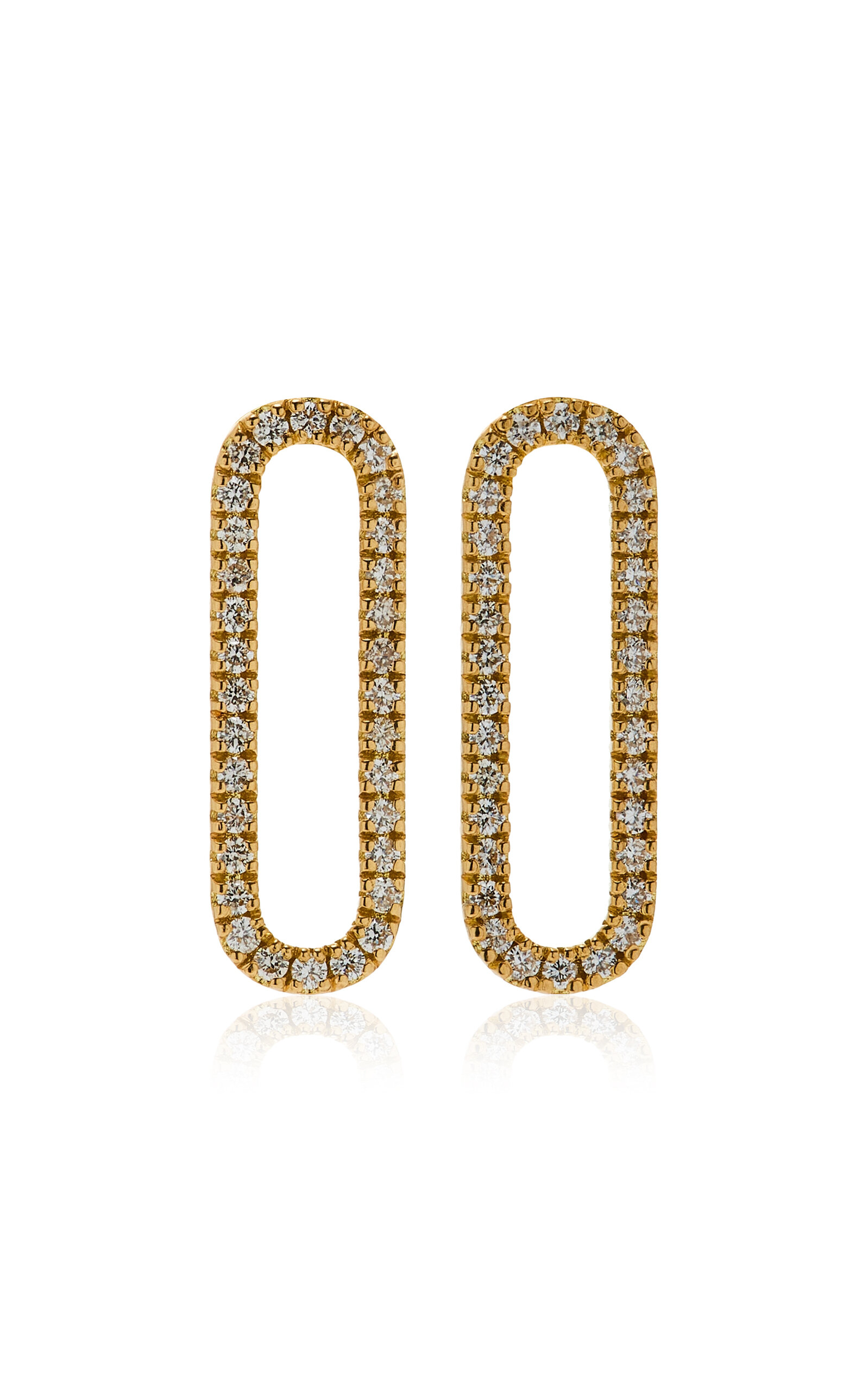 18k Yellow Gold Amanda Link Diamond Earrings