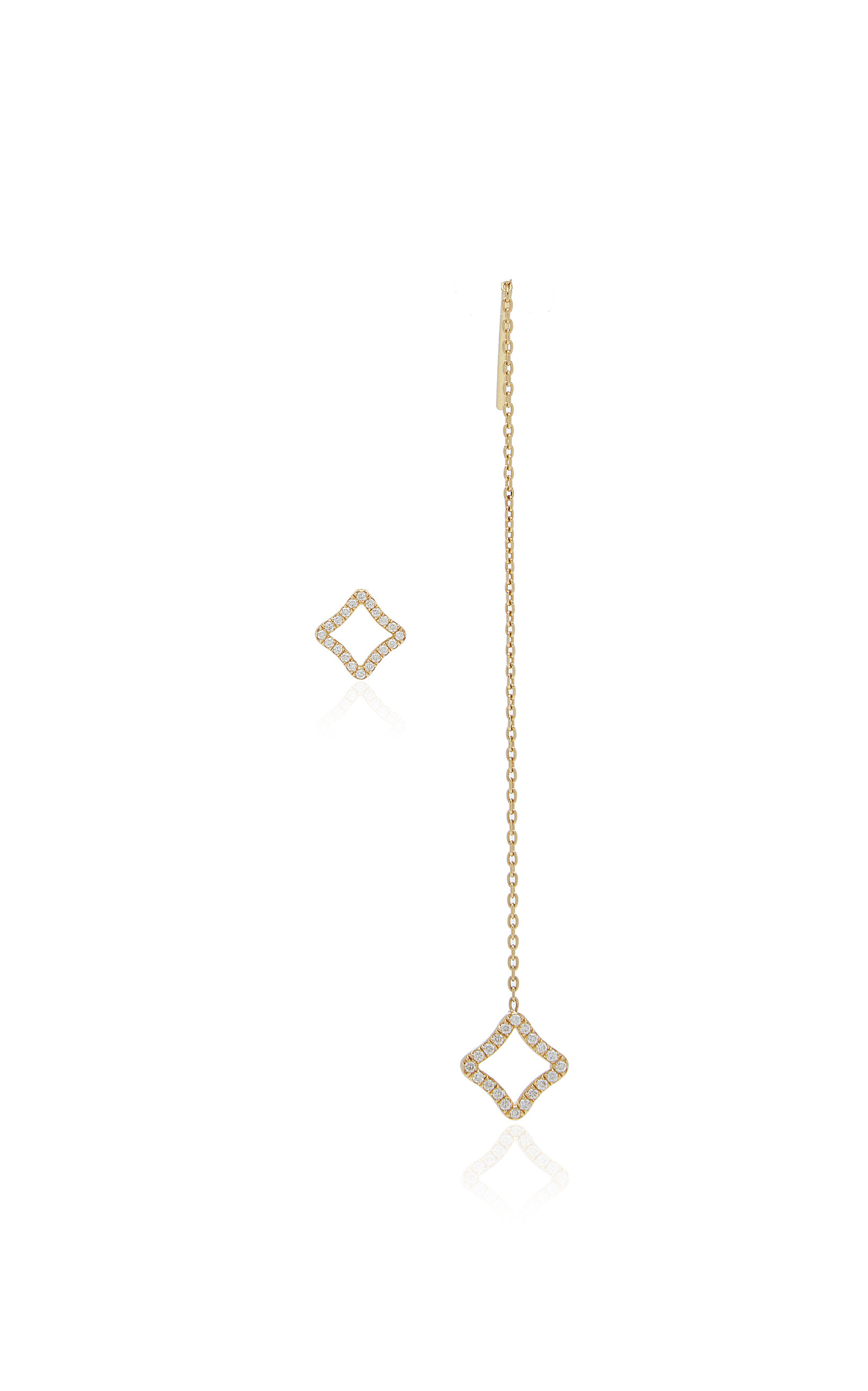 Danielle Marks Women's Allure Mismatched 18k Yellow Gold Diamond Earrings