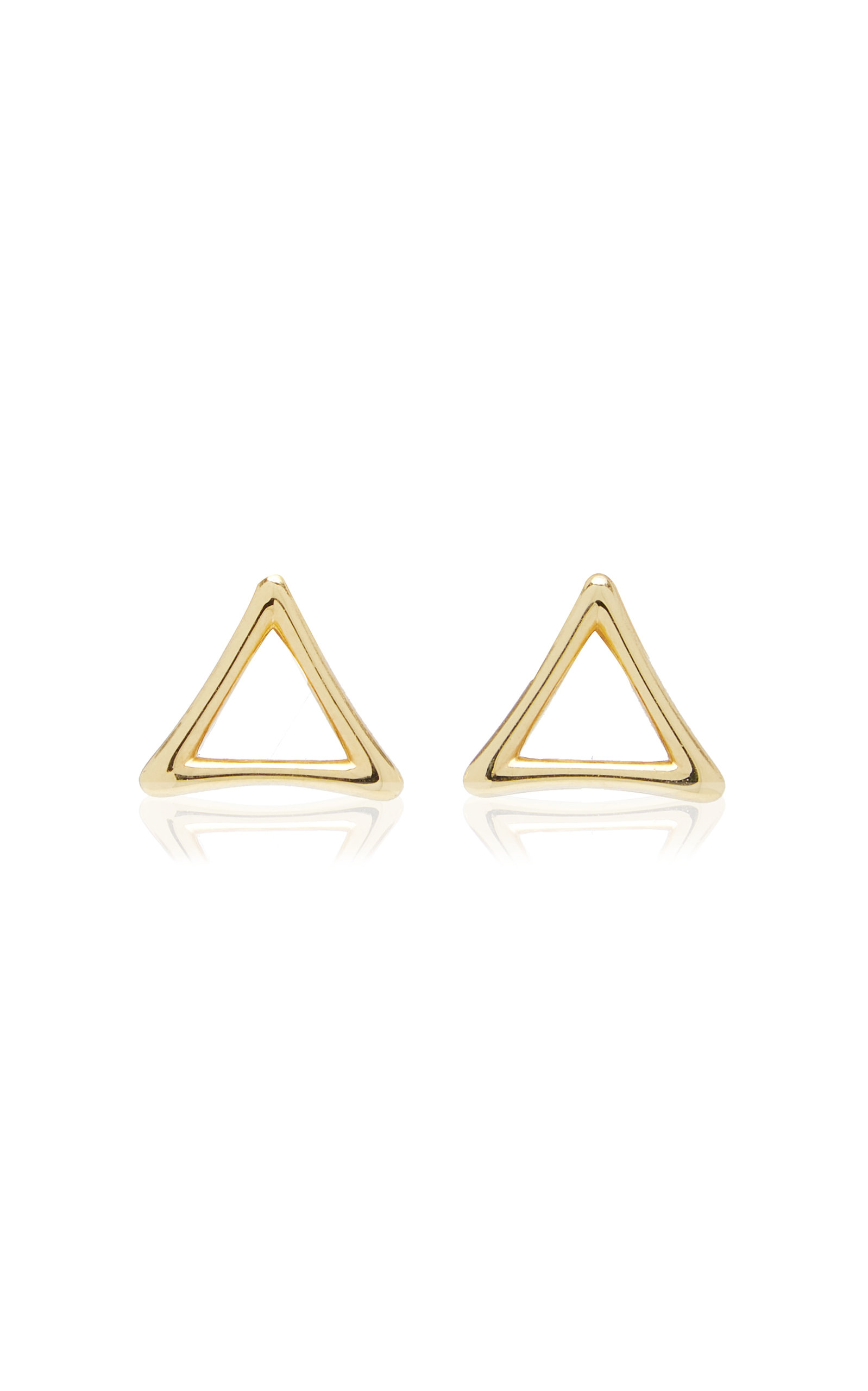 Danielle Marks Women's Triangle 18k Yellow Gold Earrings