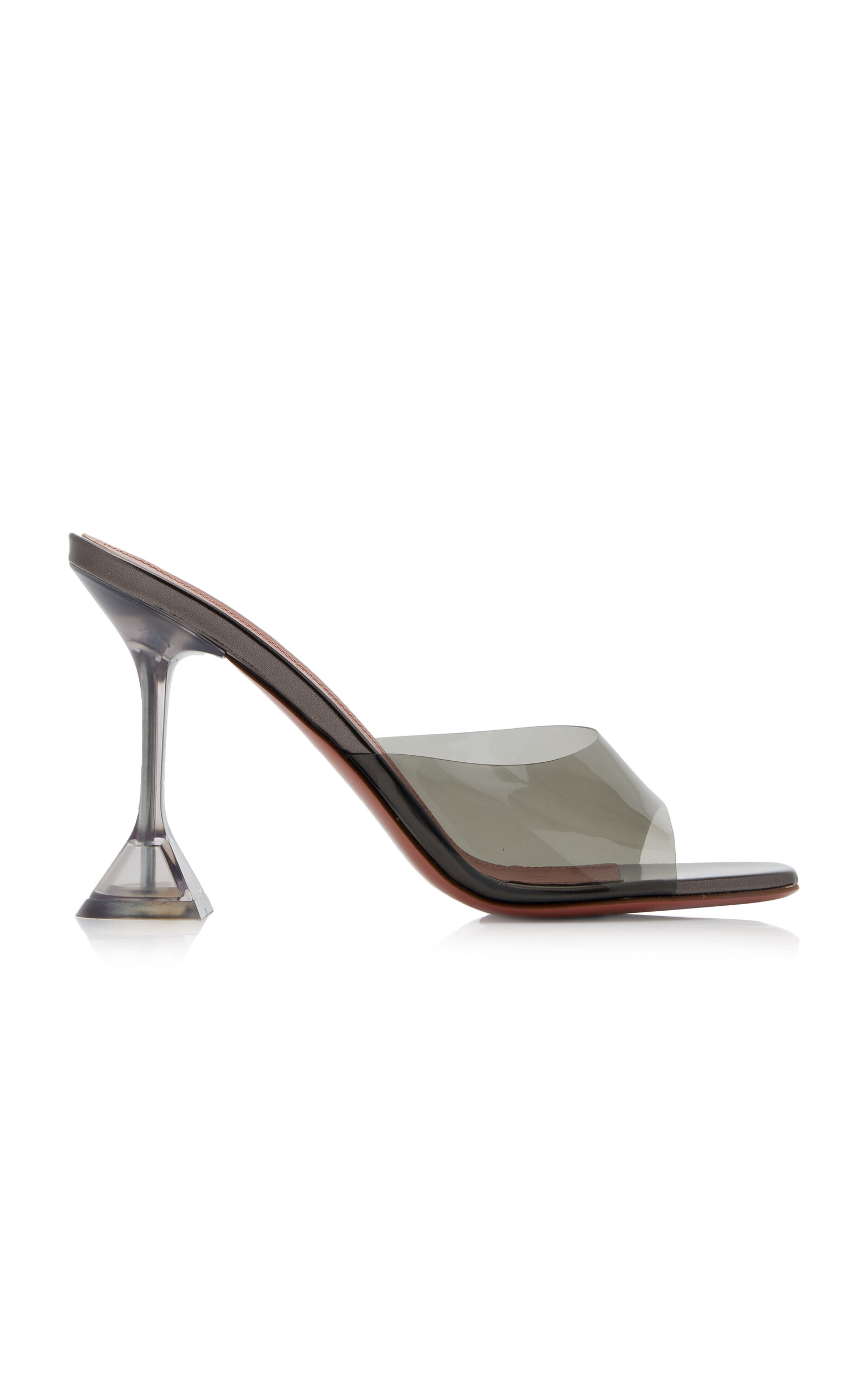 Amina Muaddi - Lupita PVC Sandals - Grey - IT 39.5 - Moda Operandi