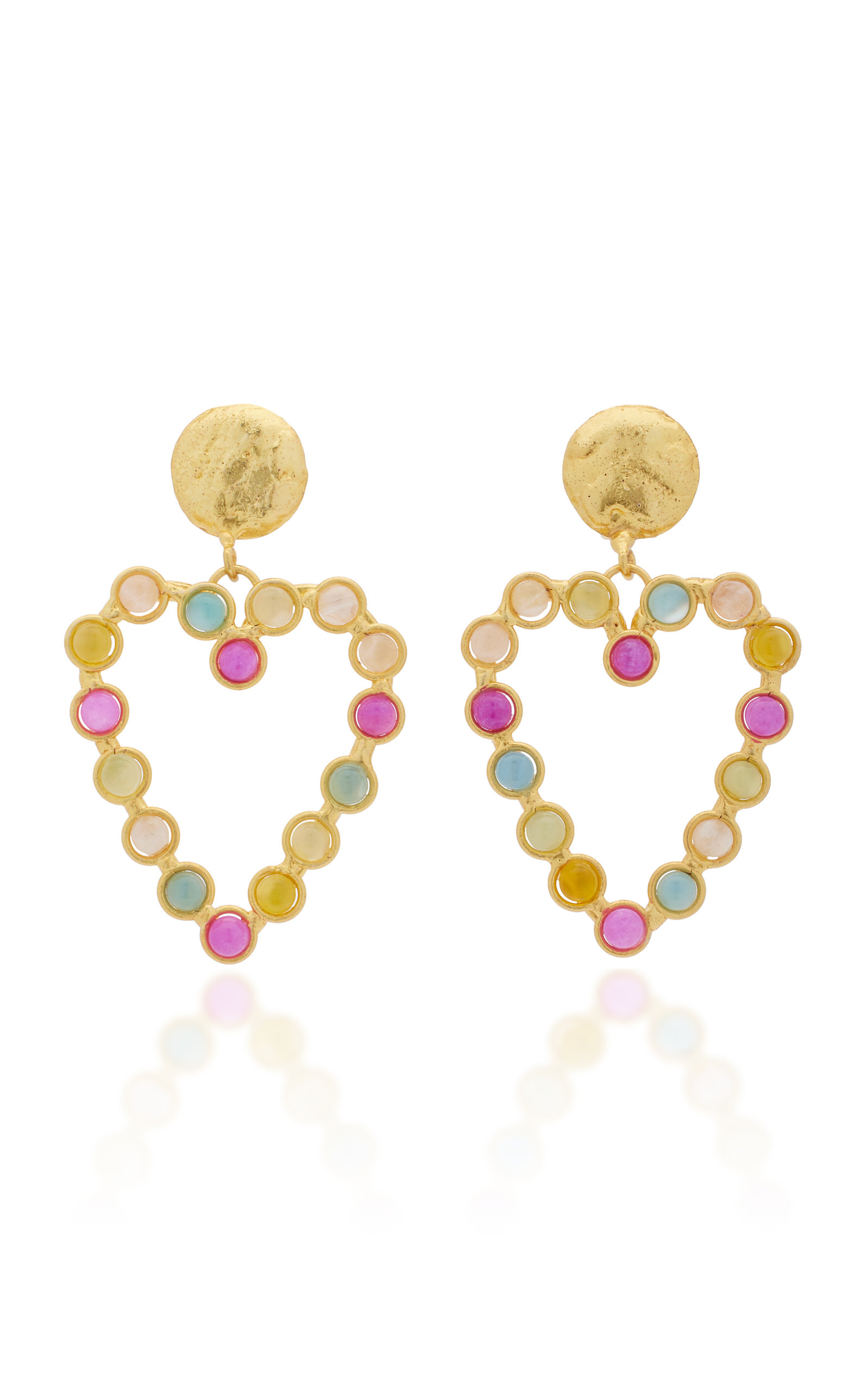 Love 22K Gold-Plated Multi-Stone Earrings