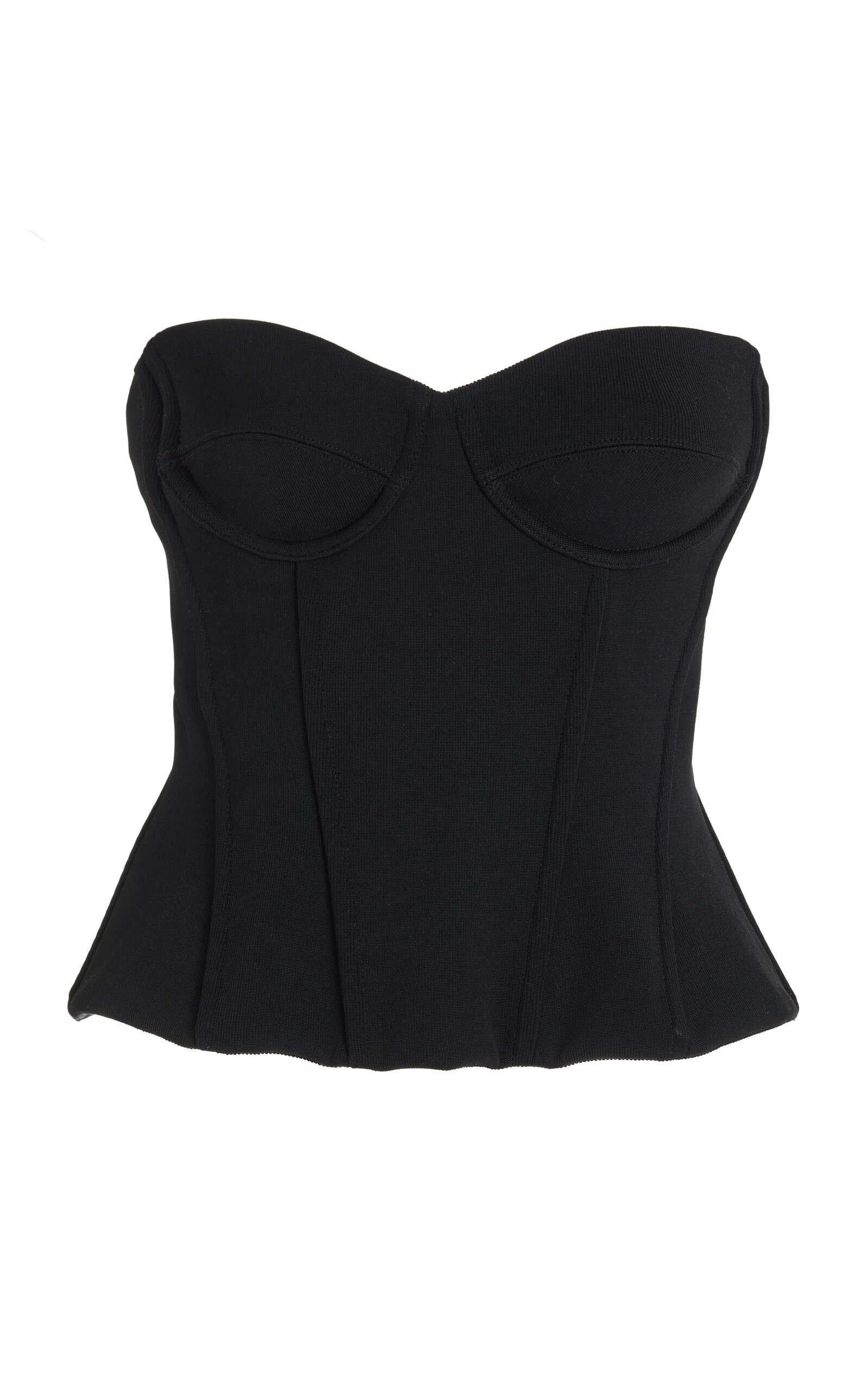 Balenciaga Stretch-Jersey Bustier Top - Black