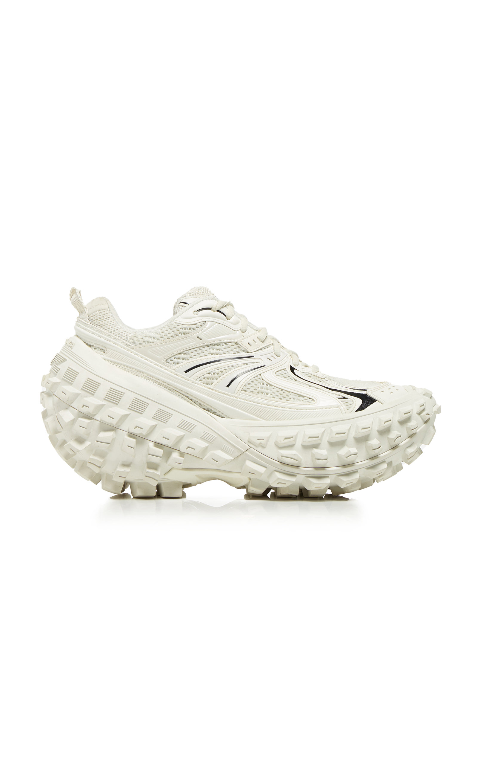 Balenciaga - Women's Defender Mesh and Rubber Sneakers - White - IT 36 - Moda Operandi