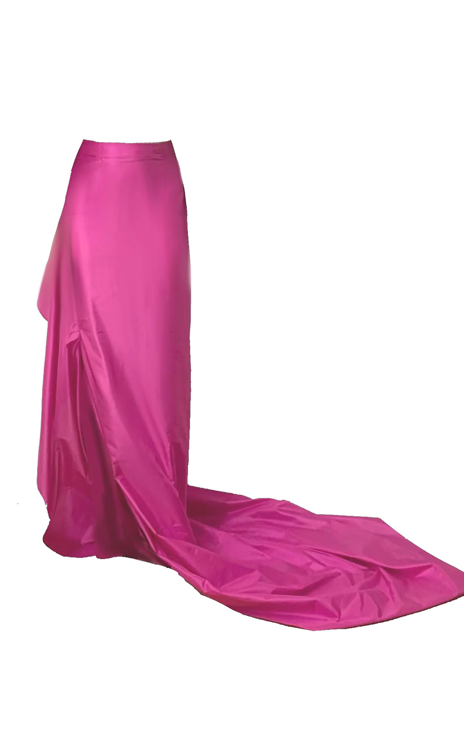 MING MA Women's Pleated Silk Taffeta Maxi Skirt