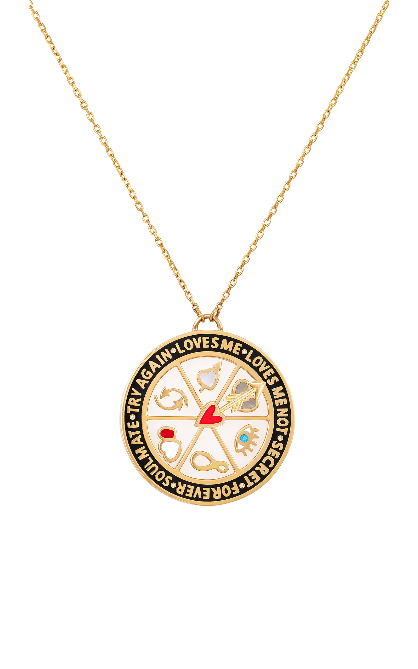 L'Atelier Nawbar Women's Manifestation Wheel 18K Yellow Gold Diamond Necklace