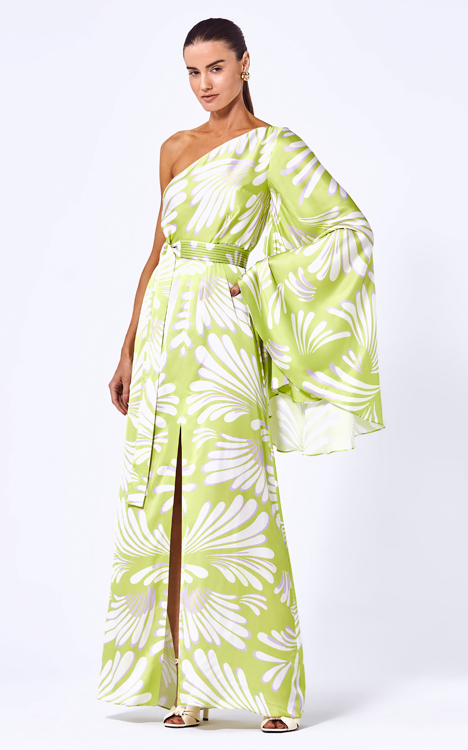 Alexis Lio Asymmetric Maxi Dress - Green - Women's Clothing