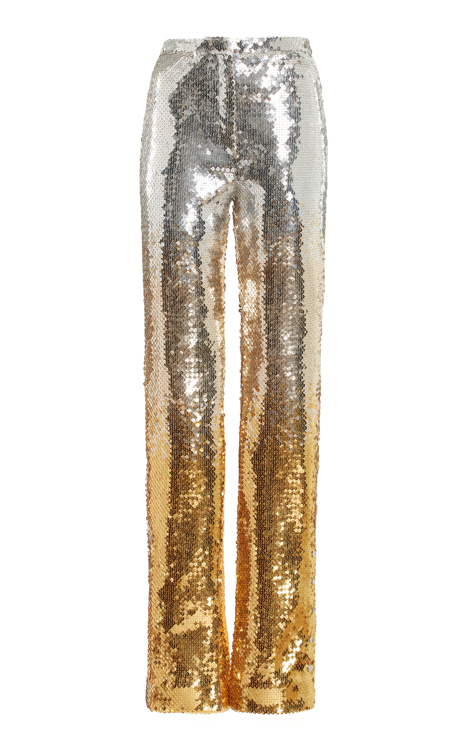 Paco Rabanne - Degrade Sequin Straight-Leg Pants - Metallic - FR 36 - Moda Operandi