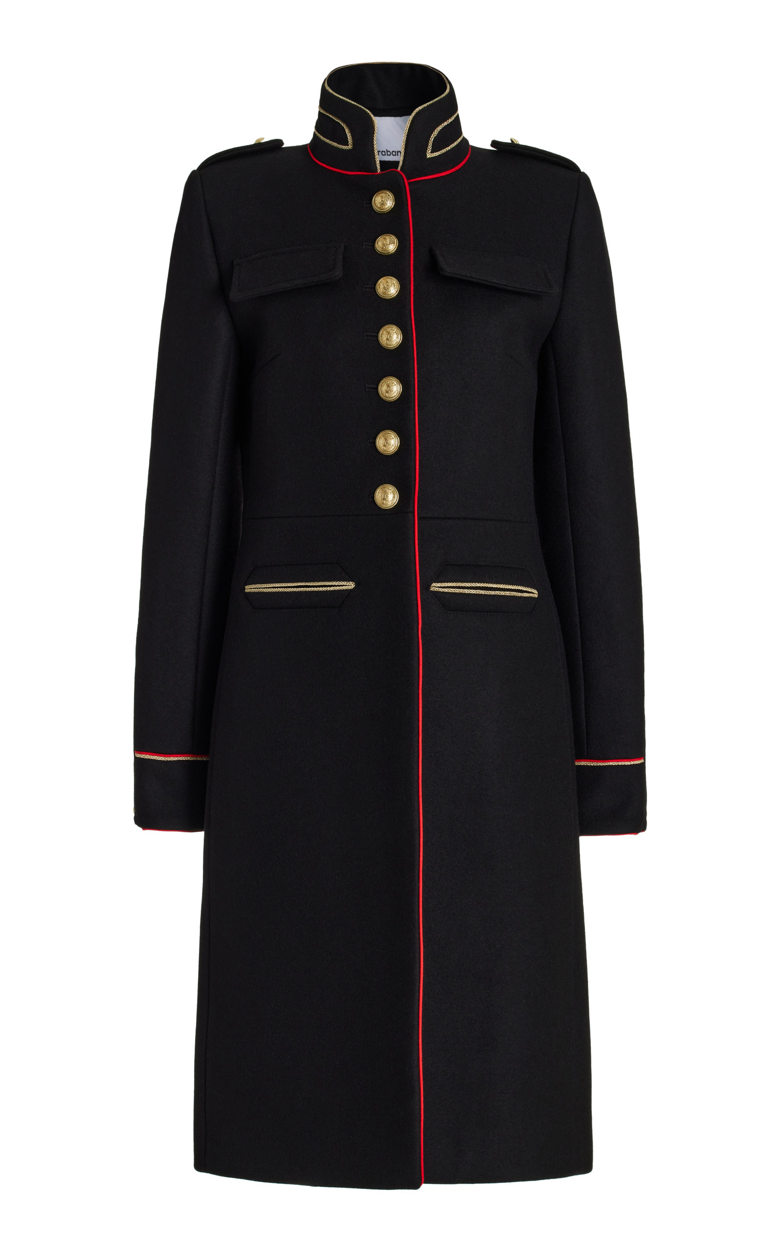 PACO RABANNE FITTED WOOL-BLEND COAT