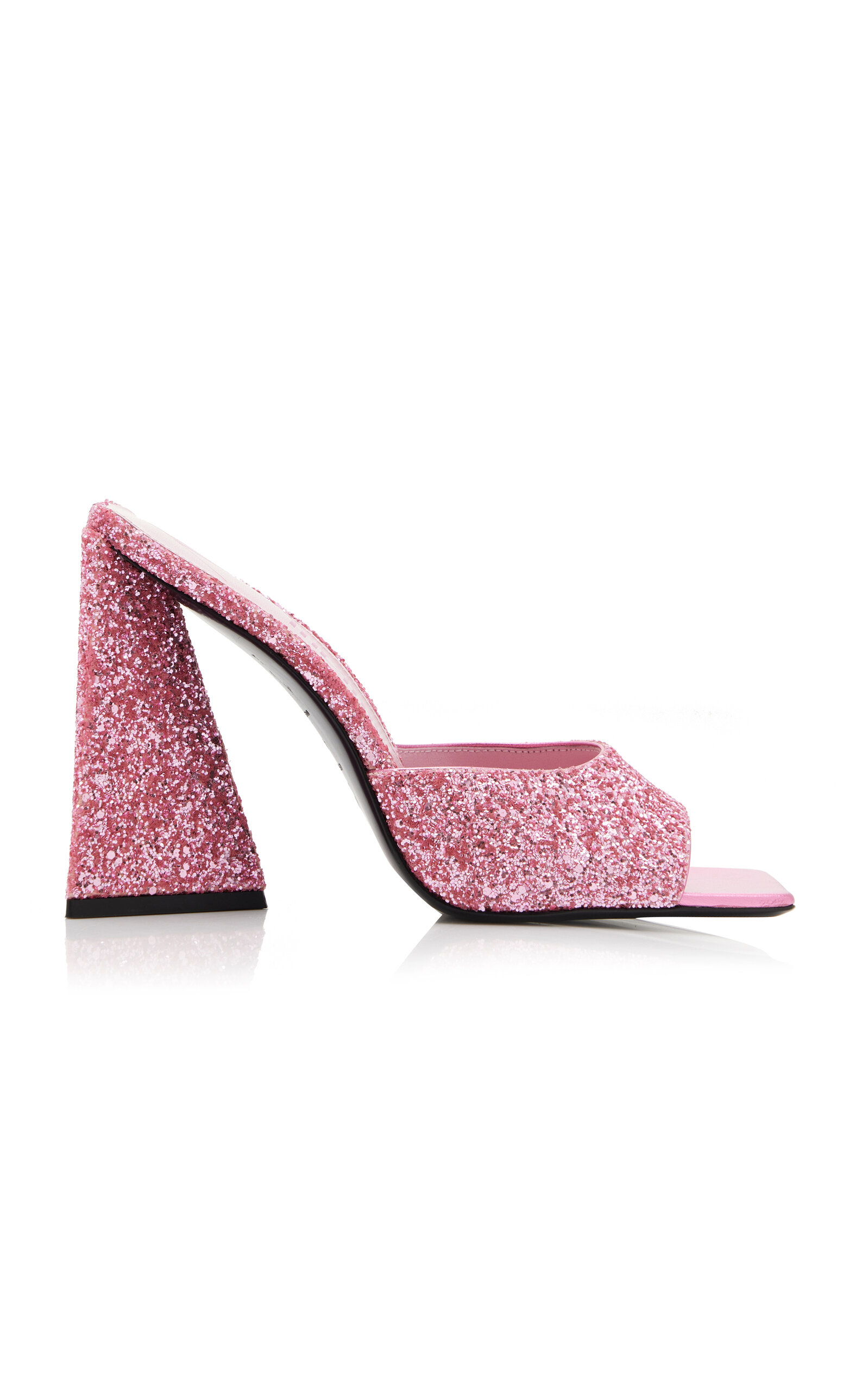 Attico Devon 115mm Sequin-embellished Mules In Pink
