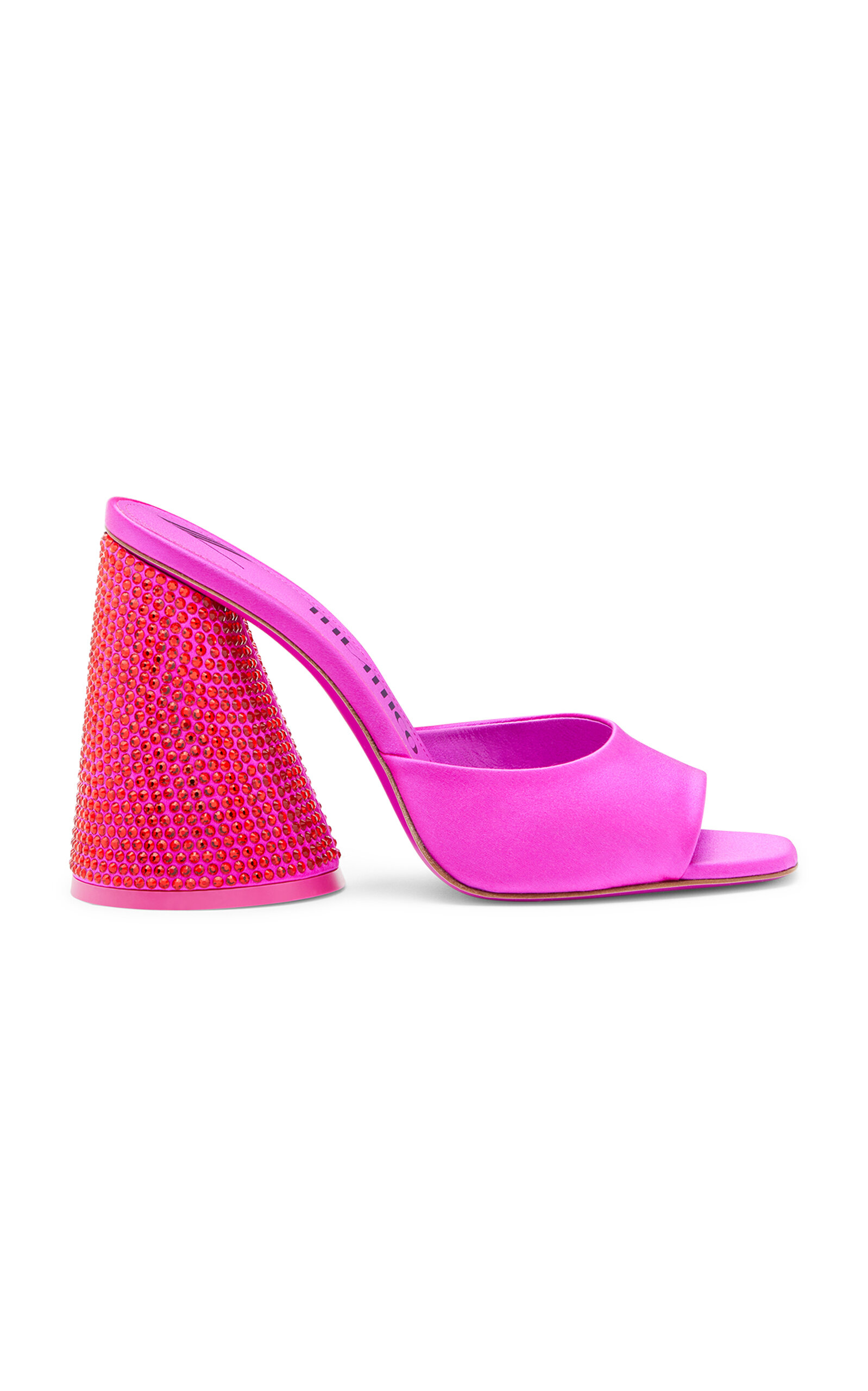 Attico Luz 105mm Rhinestone-embellished Leather Sandals In Fuchsia