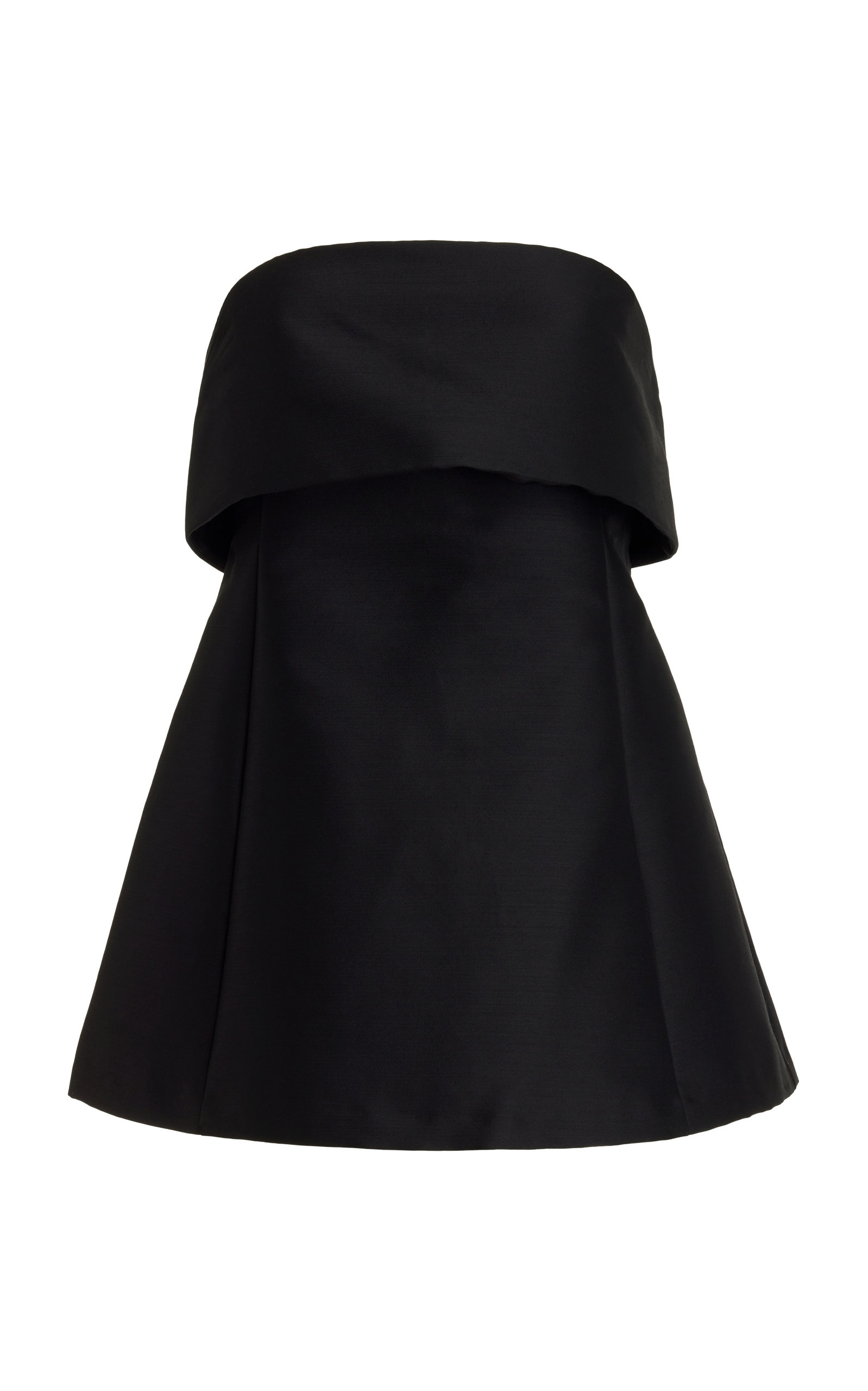 Totême Foldover Off-the-shoulder Evening Top In Black
