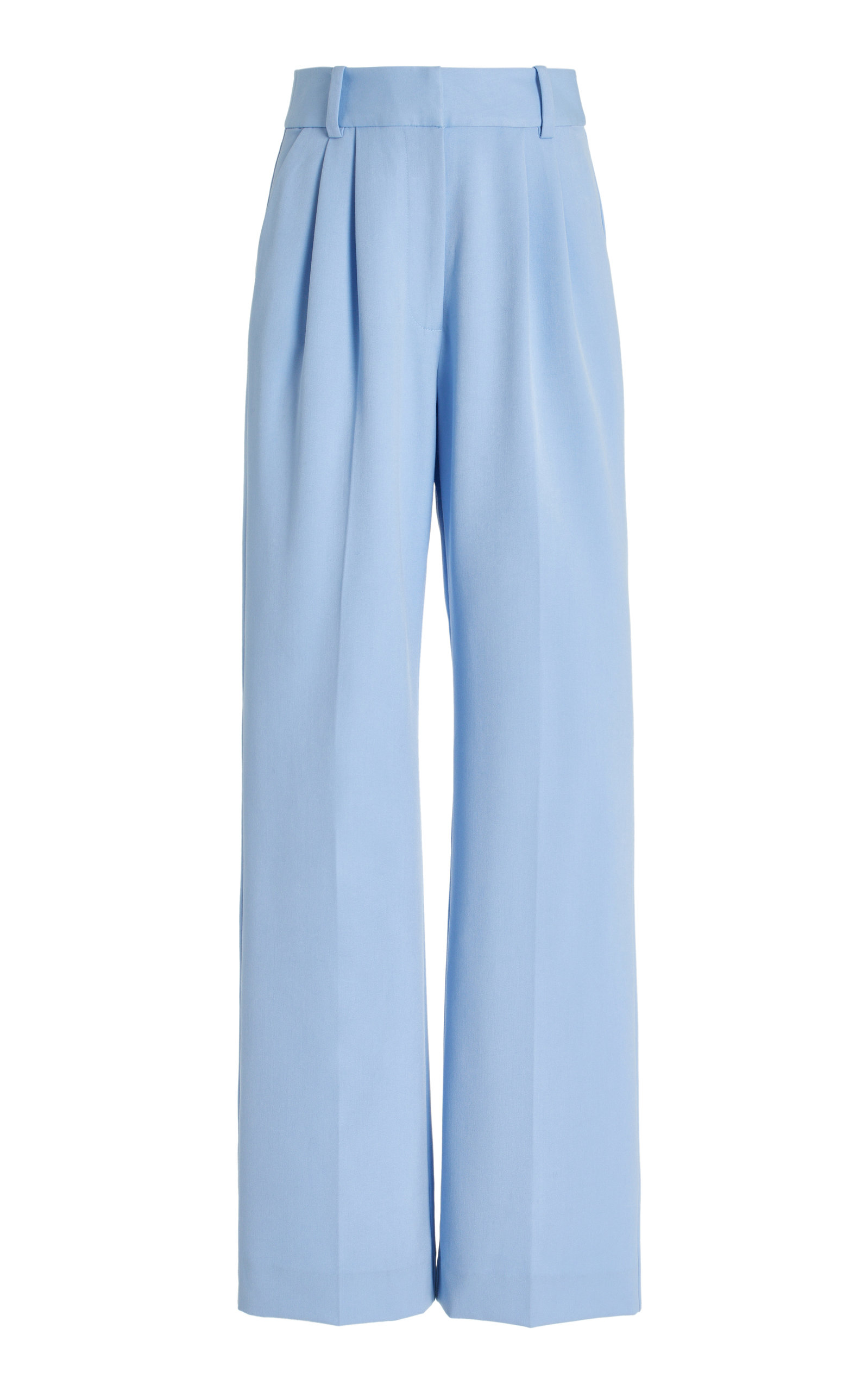 Favorite Daughter The Favorite Pleated Wide-leg Pants In Blue
