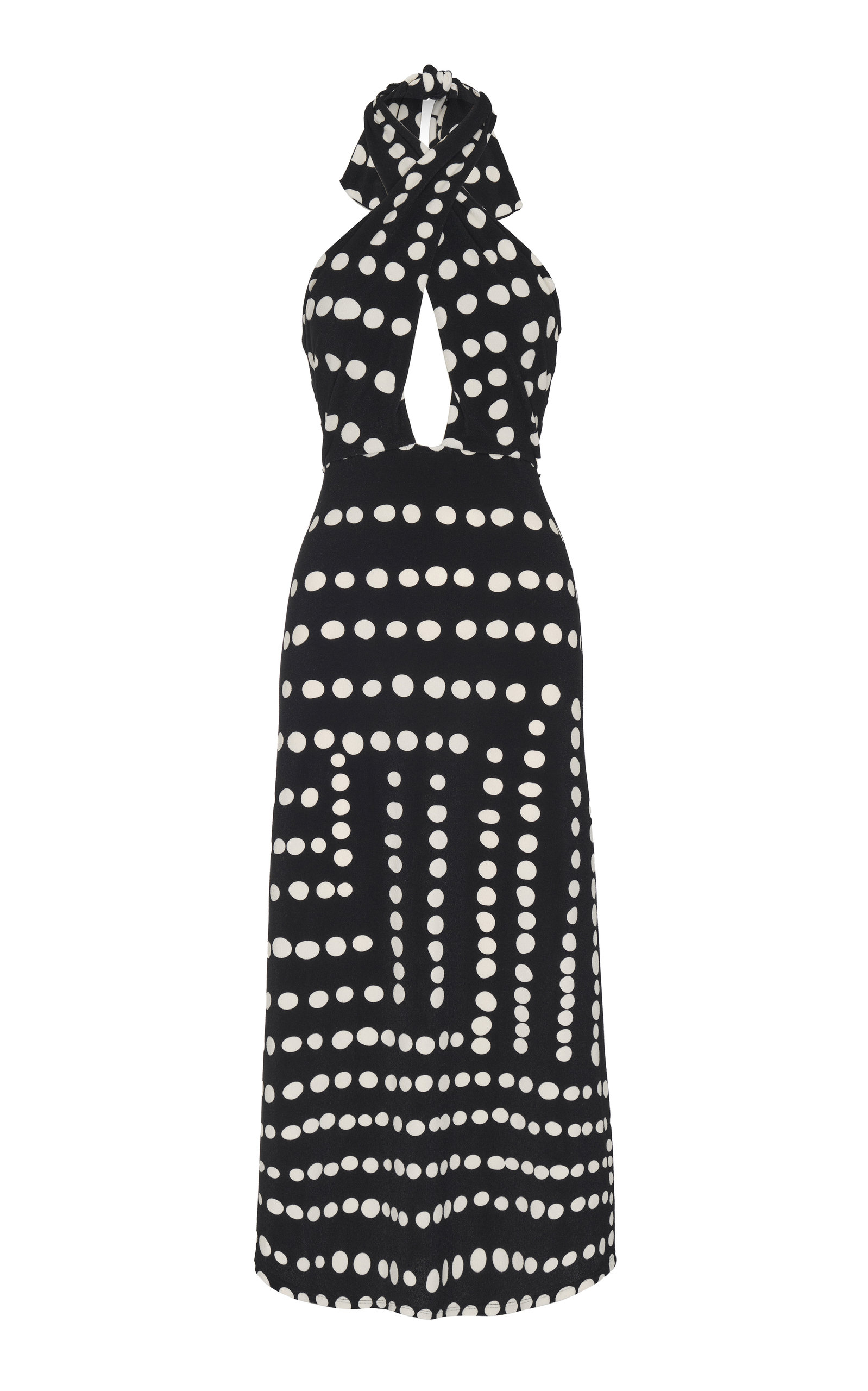 Johanna Ortiz - Women's Equatorial Rhythms Terry Midi Halter Dress - Print - US 0 - Moda Operandi