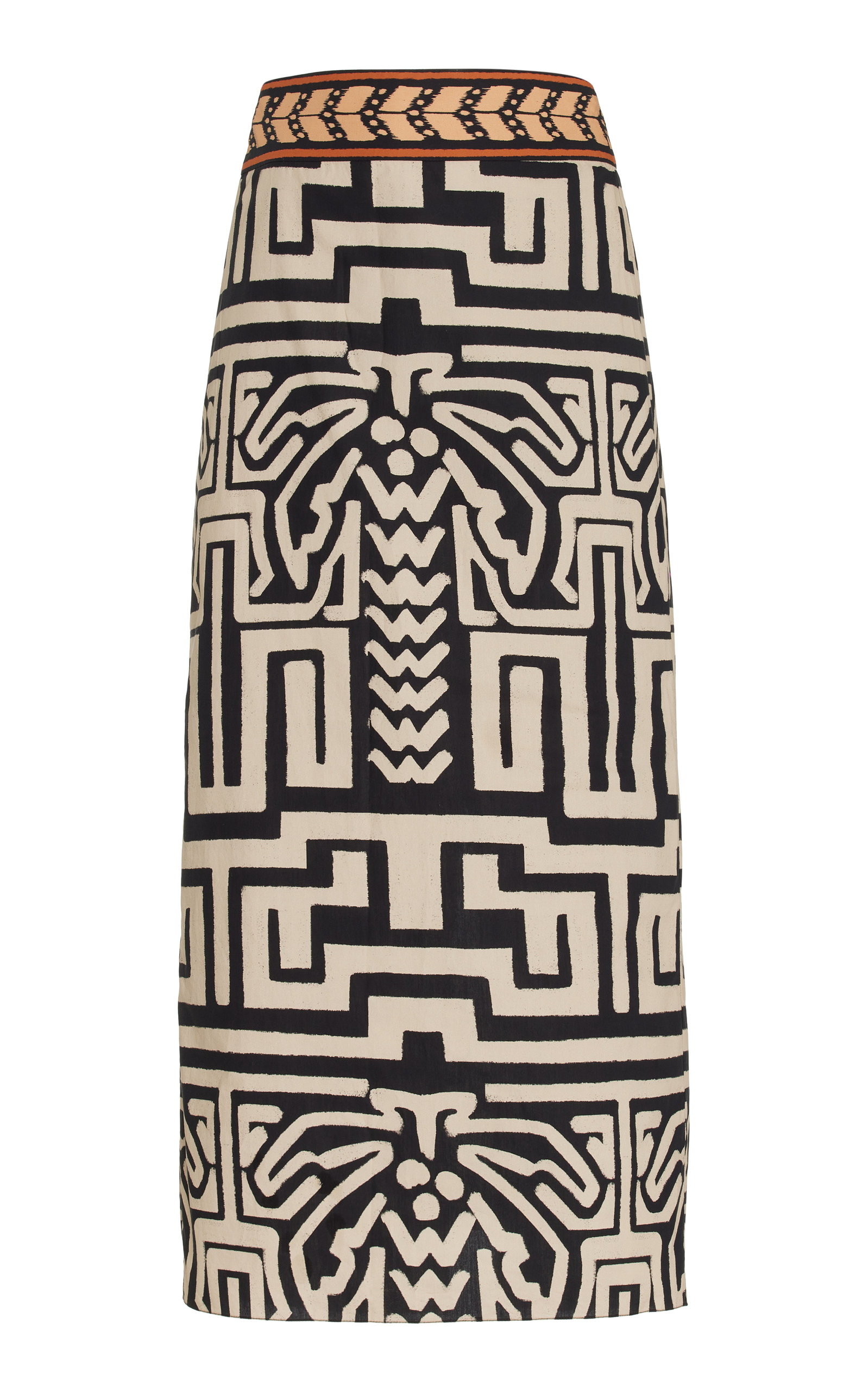 Johanna Ortiz - Women's Mozambique Cotton Poplin Midi Skirt - Multi - US 0 - Moda Operandi