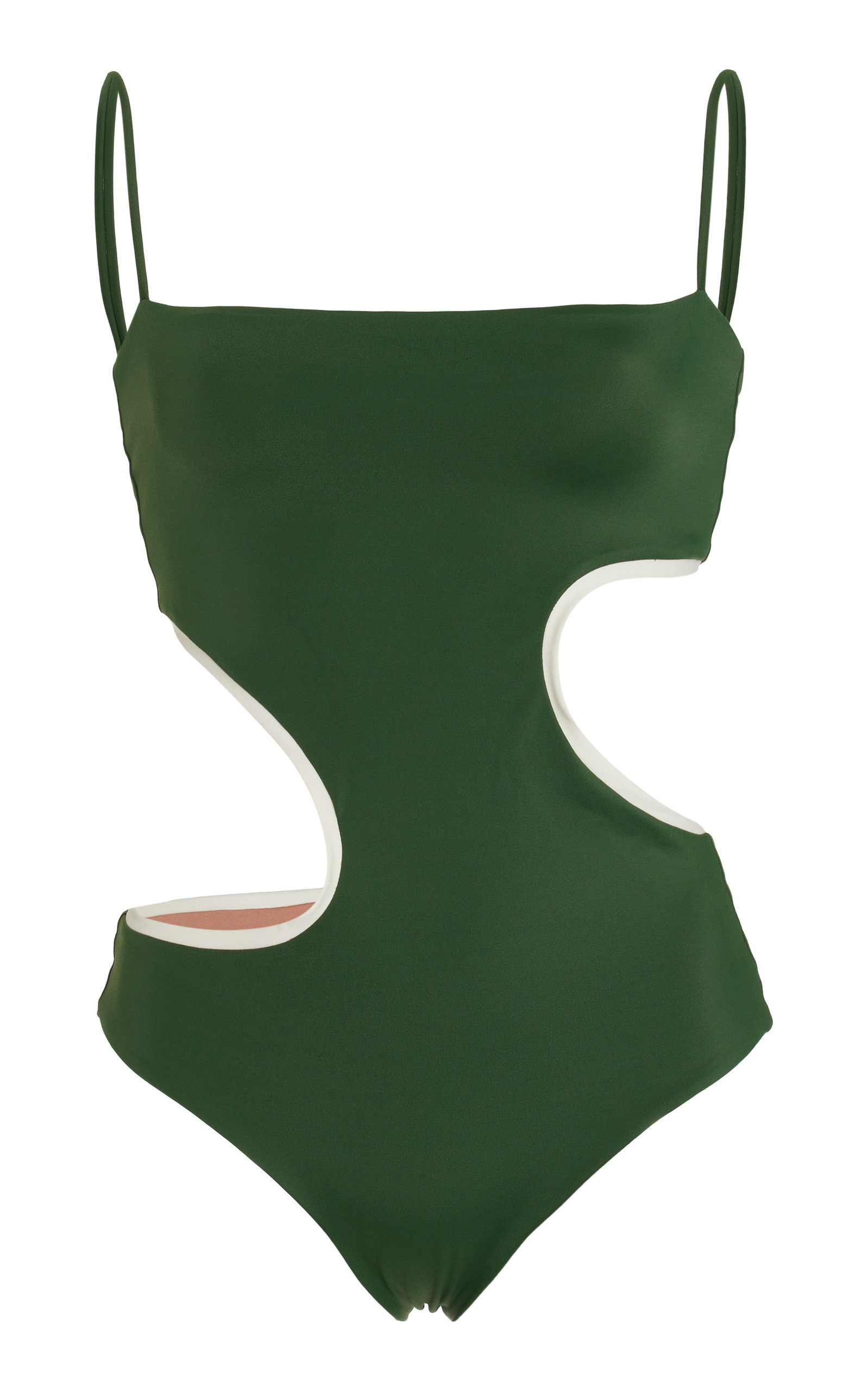 Johanna Ortiz Forest Foreing Coastlines One-Piece Swimsuit - Green