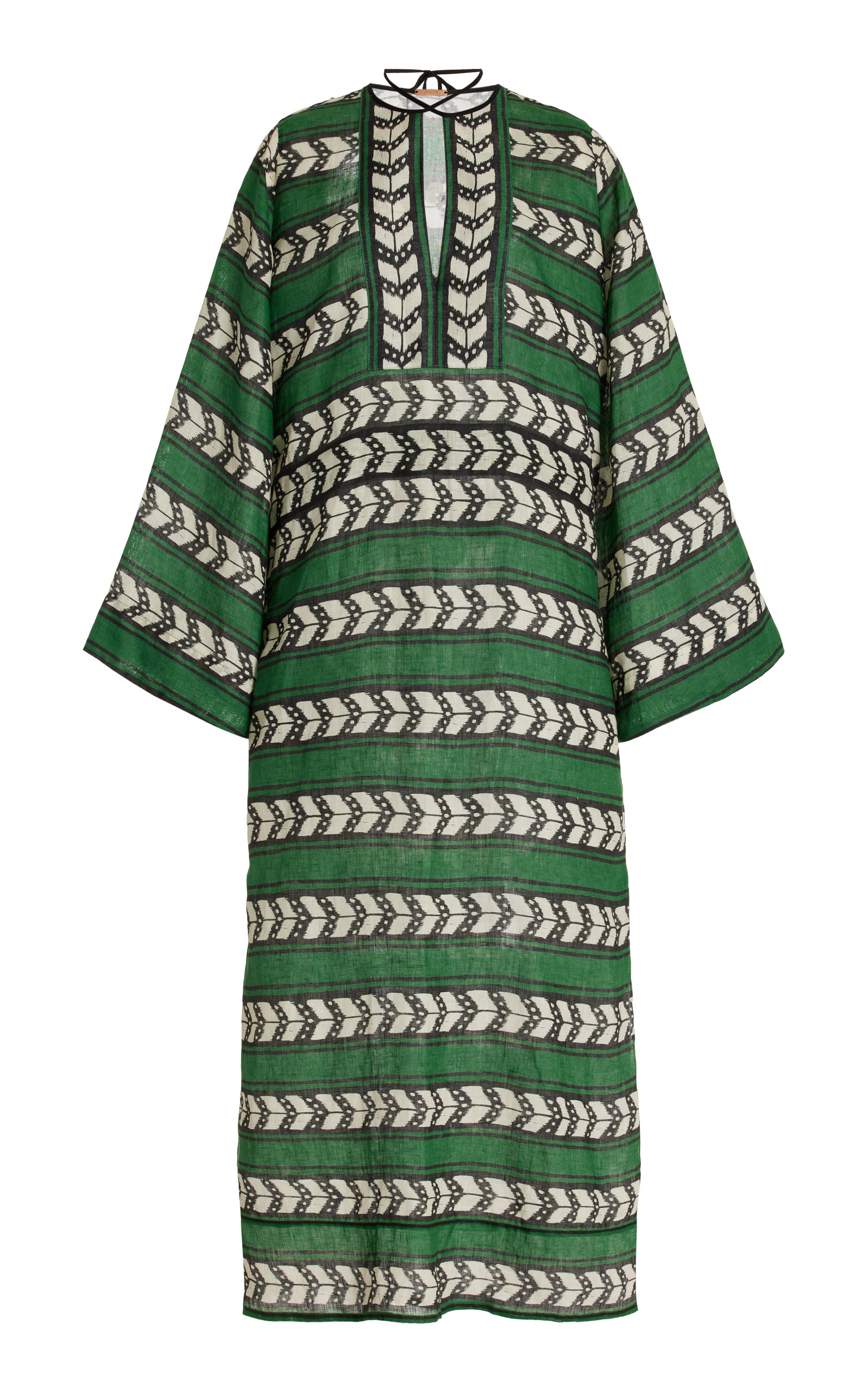 Johanna Ortiz Origen Legendario Linen Tunic Dress - Print