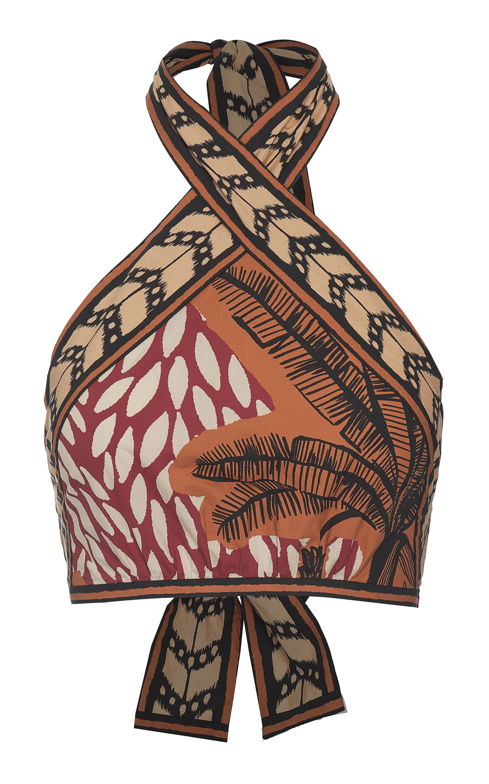 Johanna Ortiz Yoruba Cotton Cropped Top - Print