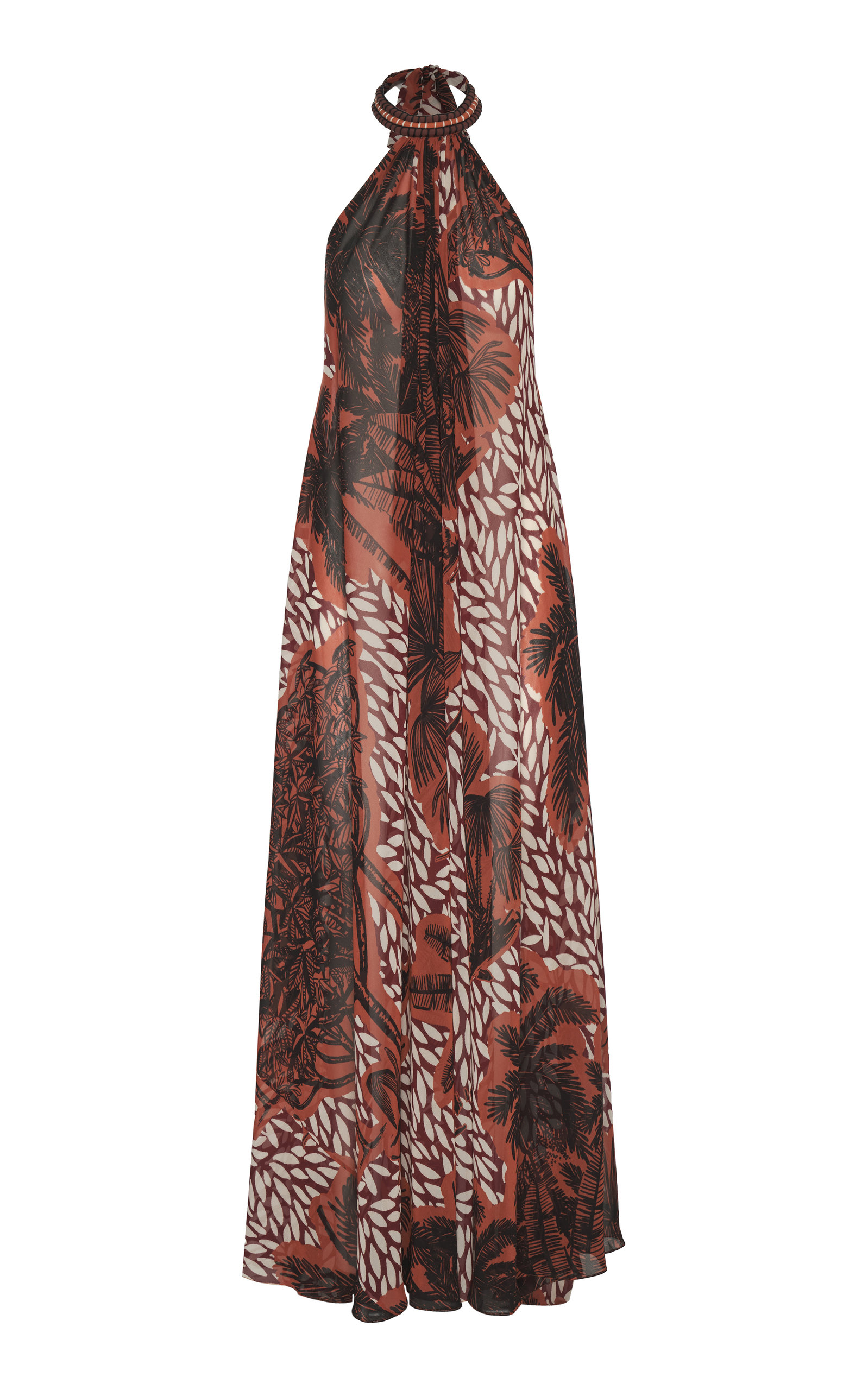 Johanna Ortiz - Women's Victoria Falls Georgette Maxi Halter Dress - Print - US 0 - Moda Operandi