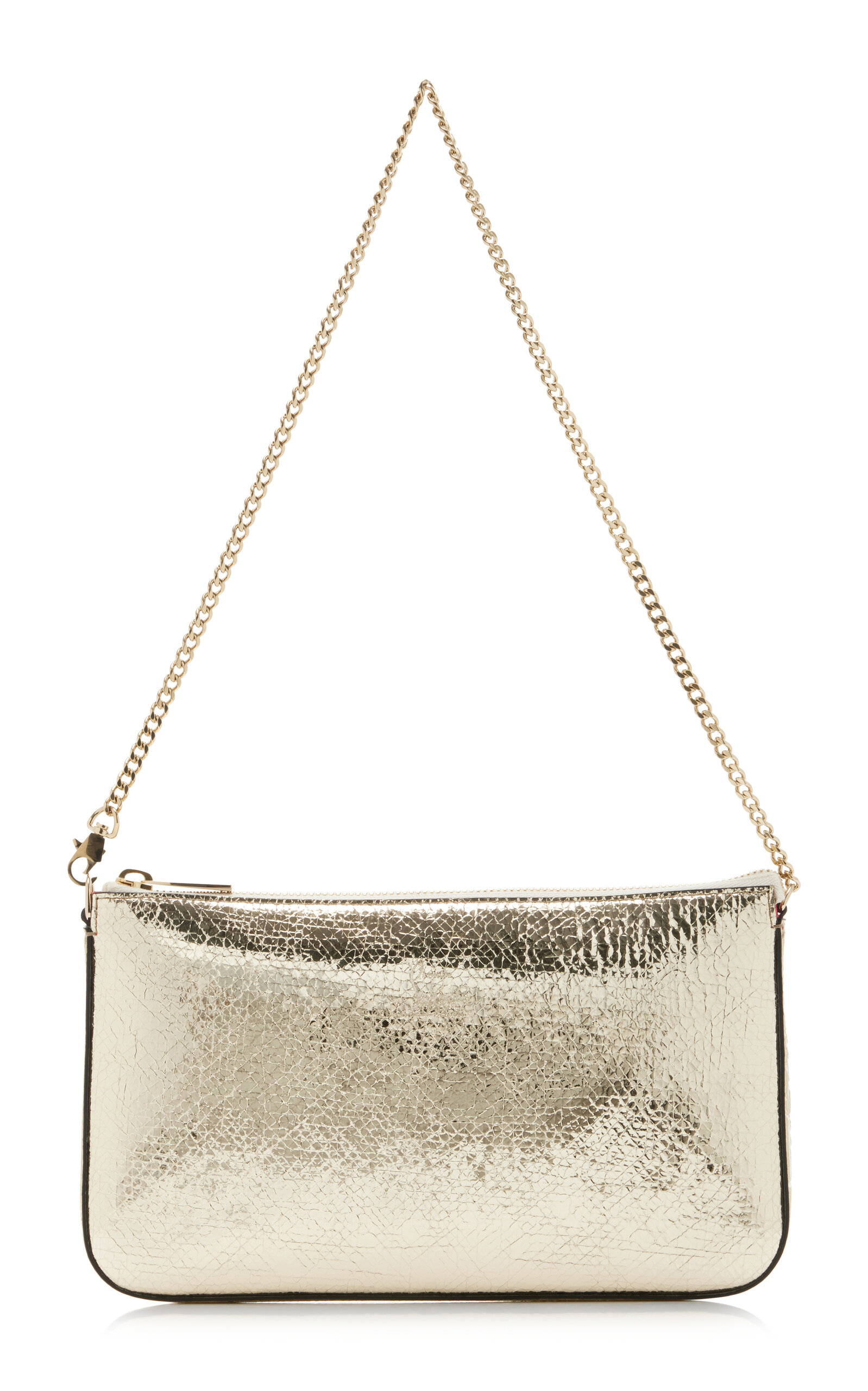 Christian Louboutin Loubila Metallic Leather Pouch - Gold - OS
