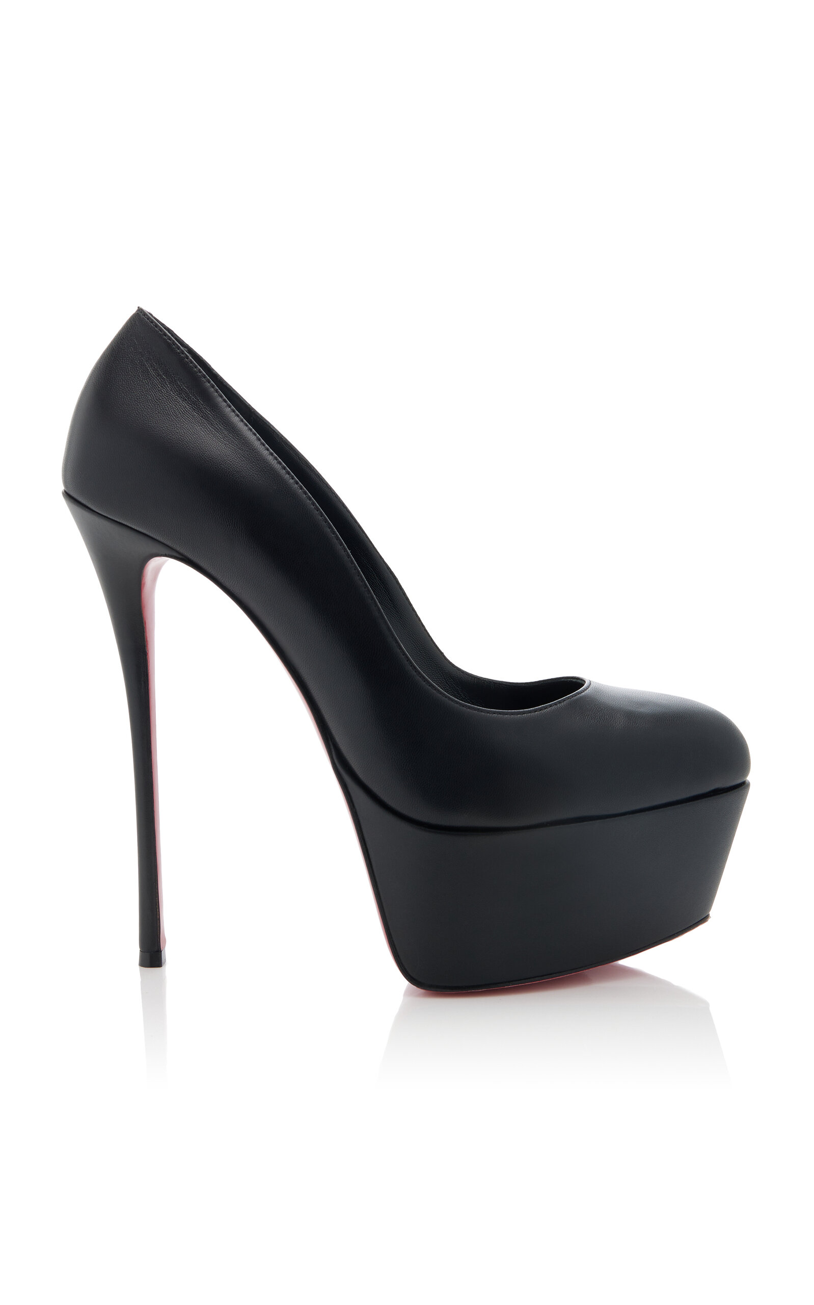 Shop Christian Louboutin Dolly Alta 160mm Leather Platform Pumps In Black