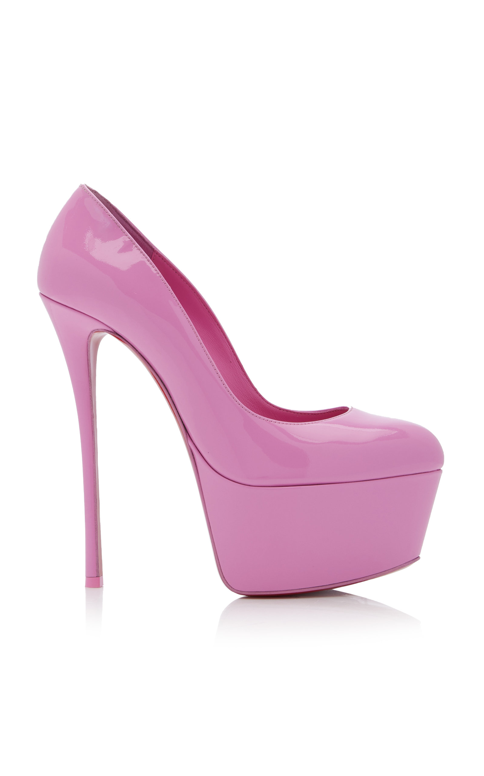 Shop Christian Louboutin Dolly Alta 160mm Patent Leather Platform Pumps In Pink