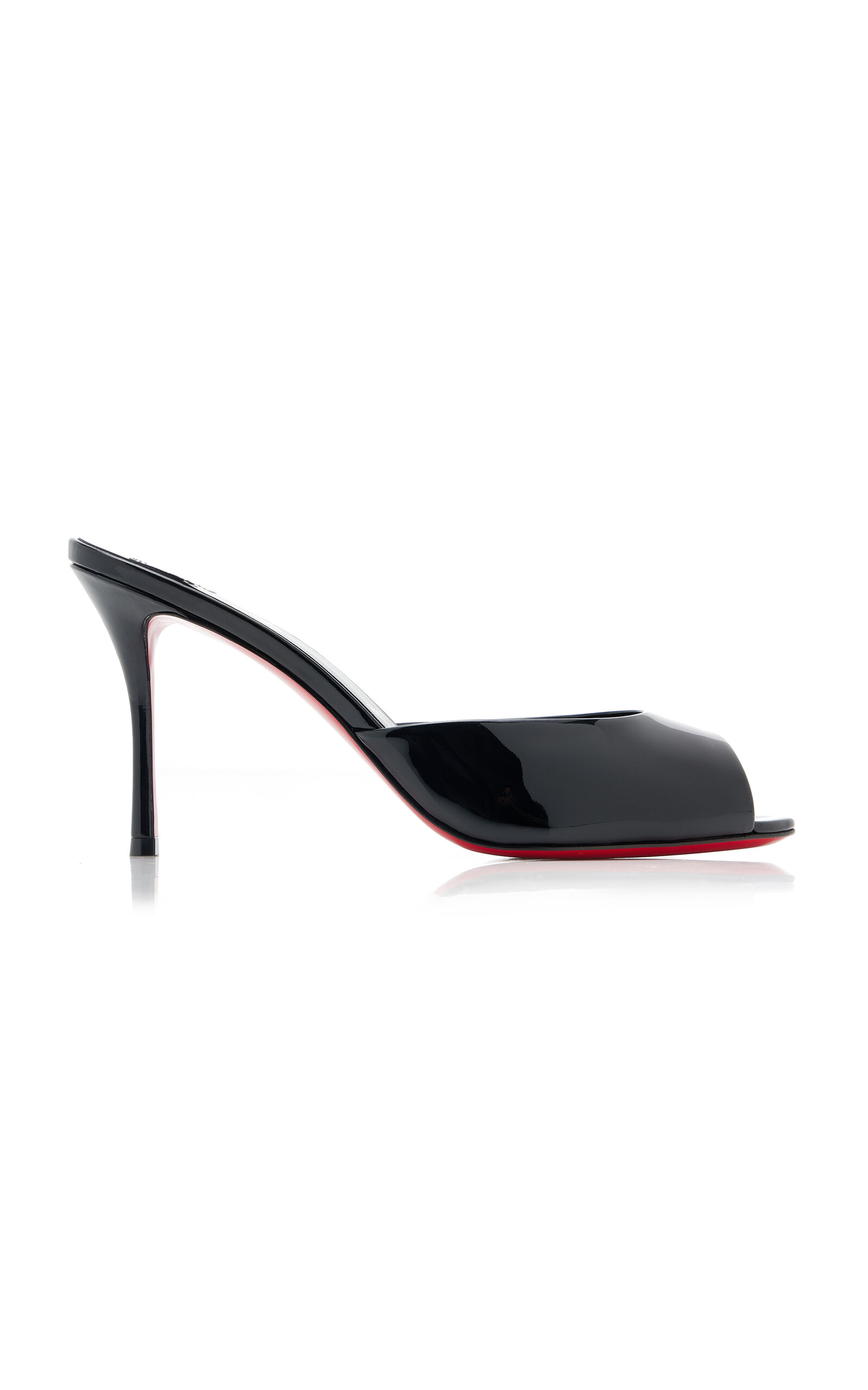 Christian Louboutin - Dolly 85mm Patent Leather Mule Pumps - Black - IT 36 - Moda Operandi