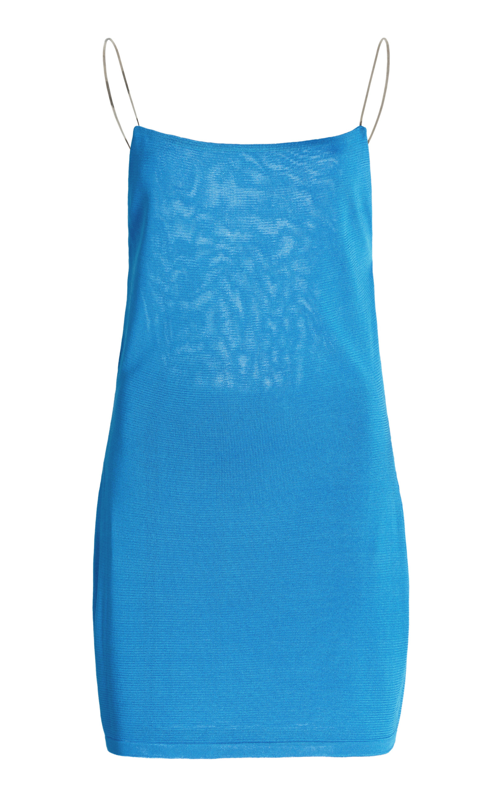Gauge81 Exclusive Hira Knit Open-back Mini Dress In Blue