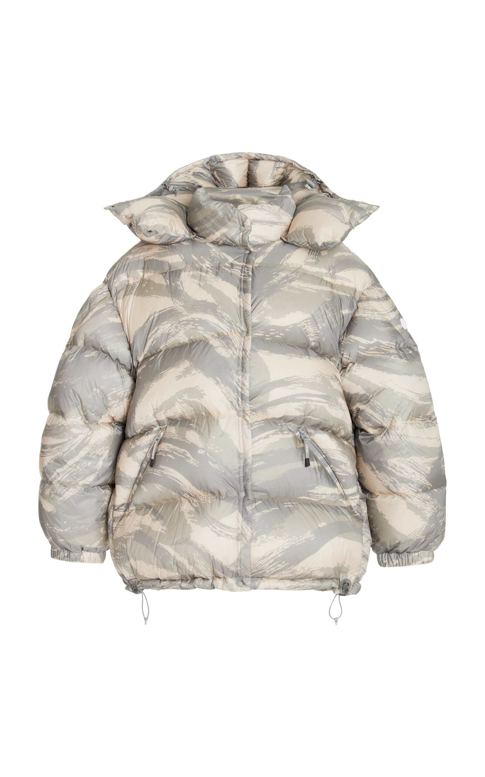 Moncler Genius 4 Moncler Hyke Galenstockis Camouflage Down Jacket In Grey