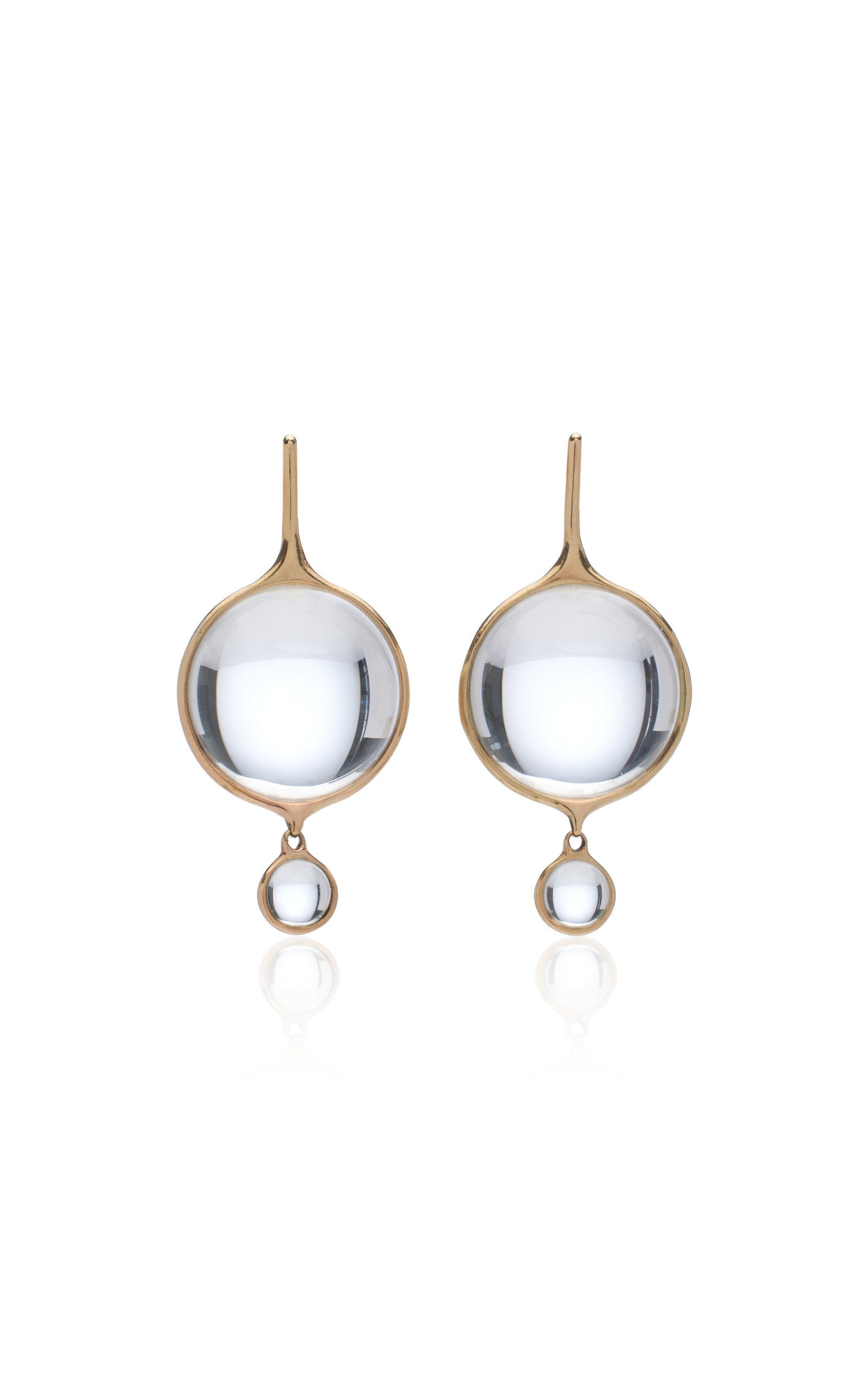 Lucent 14K Yellow Gold Quartz Earrings