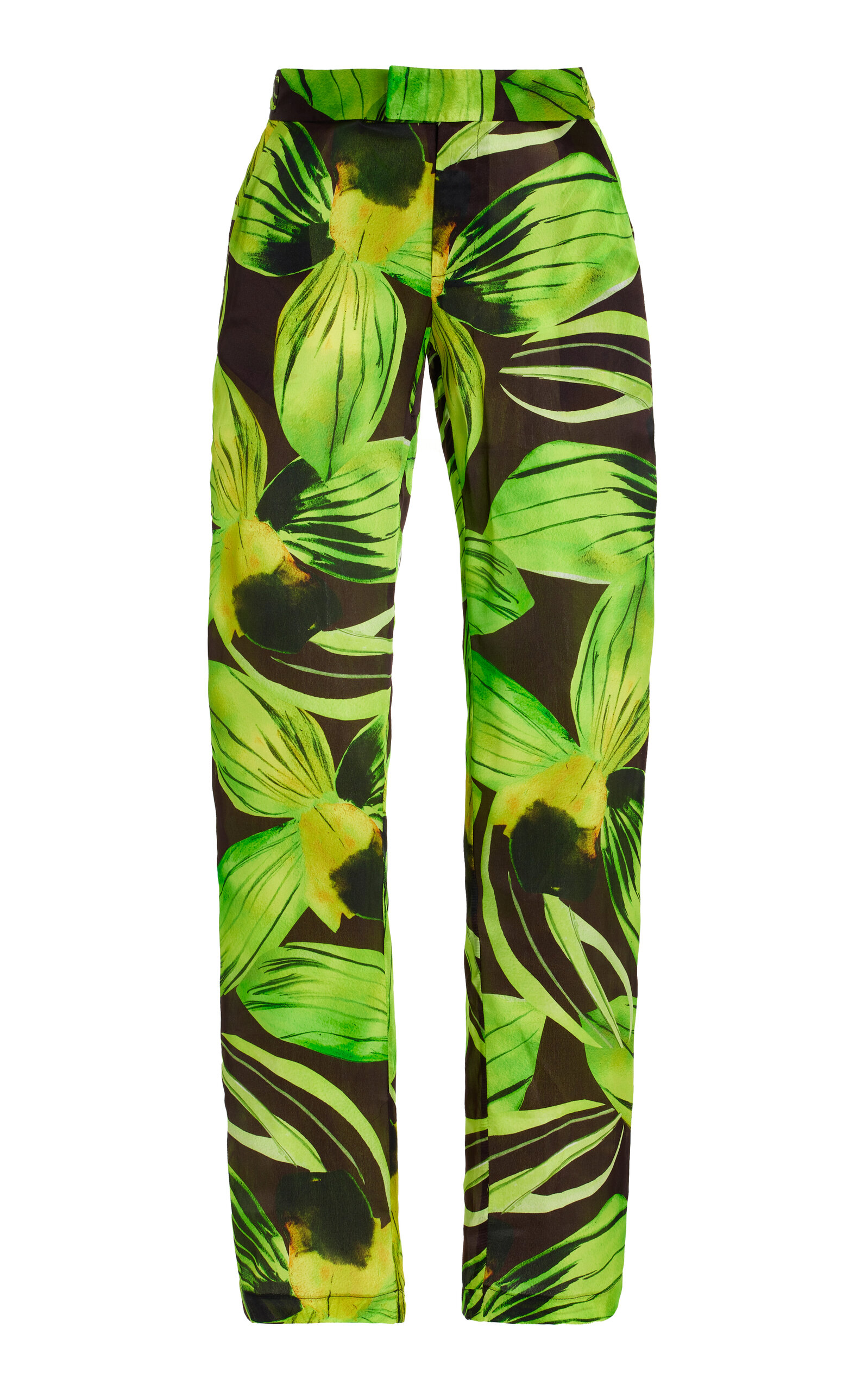 Louisa Ballou Green Cruise Trousers In Print