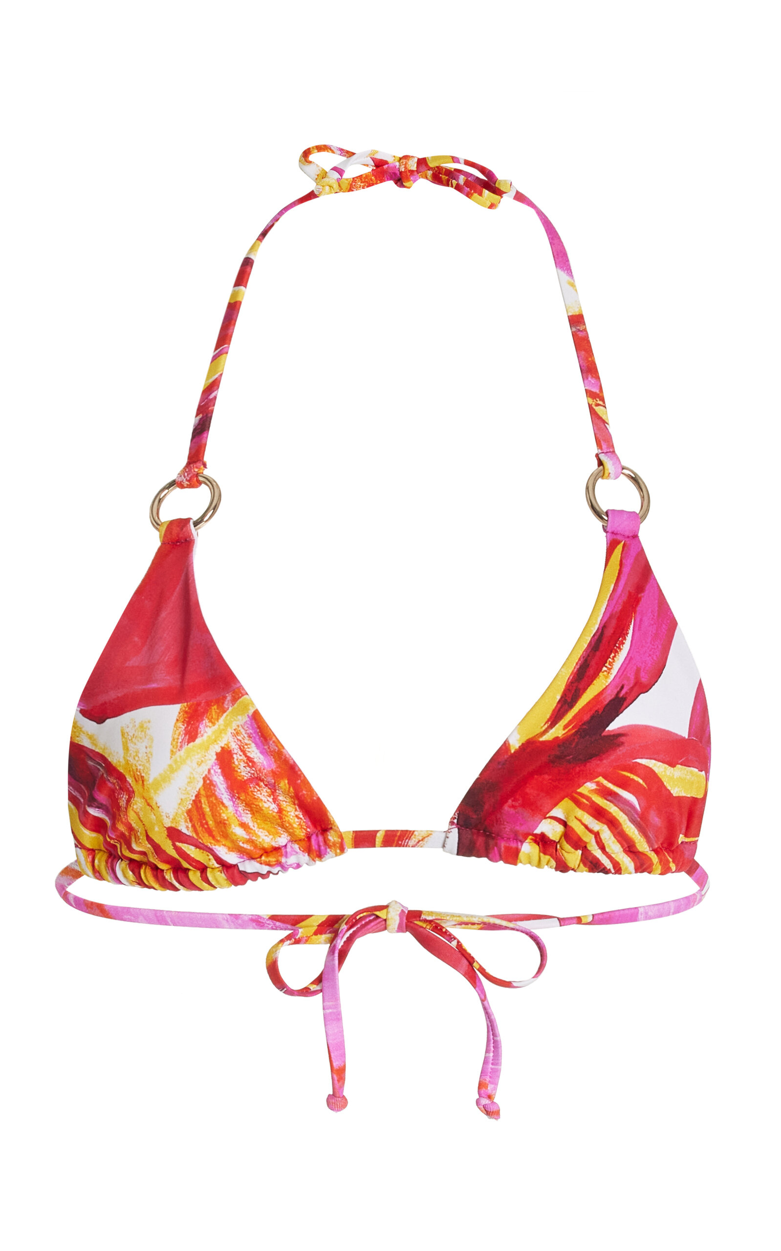 Louisa Ballou Mini Ring Printed Bikini Top