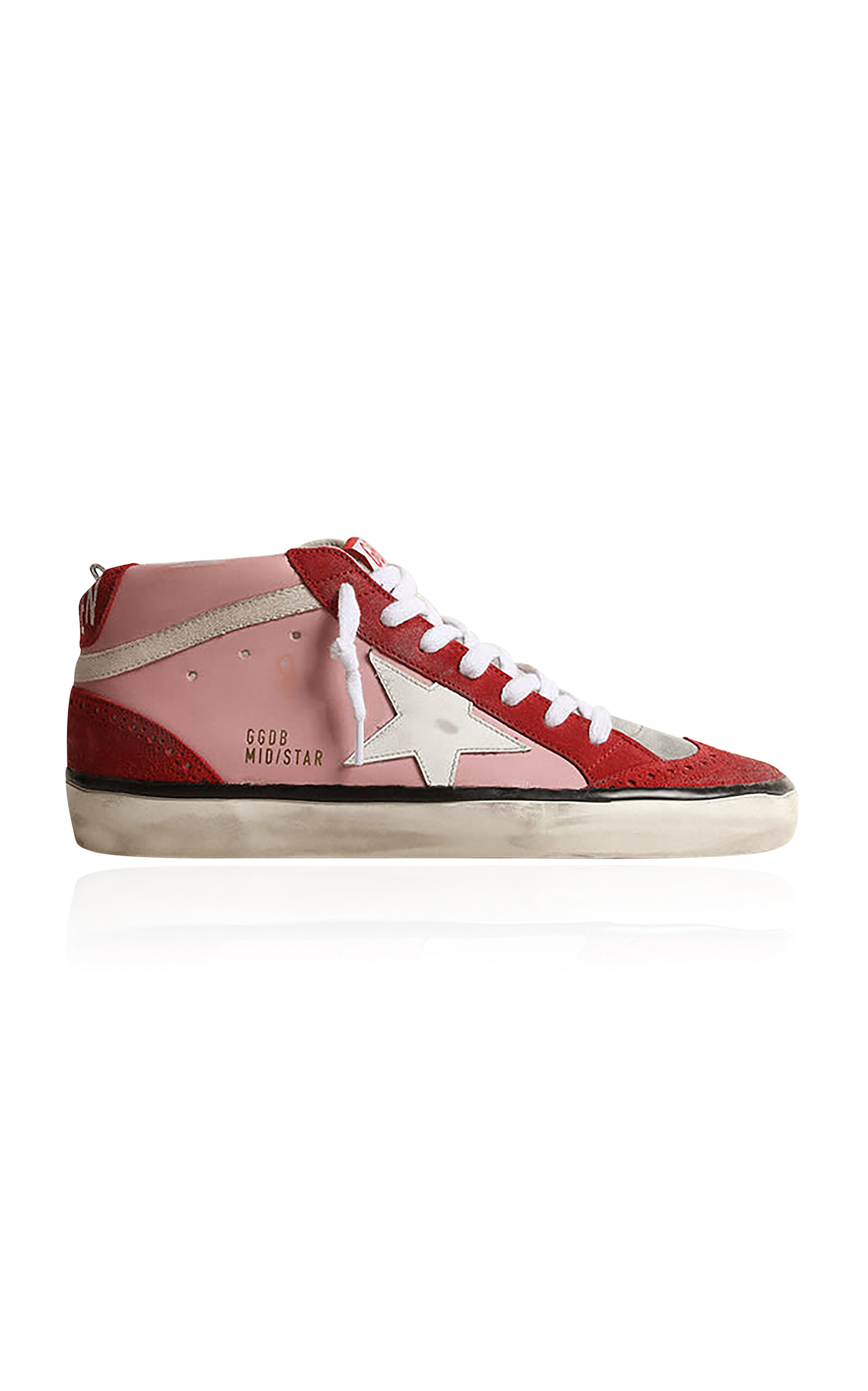 Golden Goose - Women's Mid Star Leather Sneakers - Pink - IT 36 - Moda Operandi