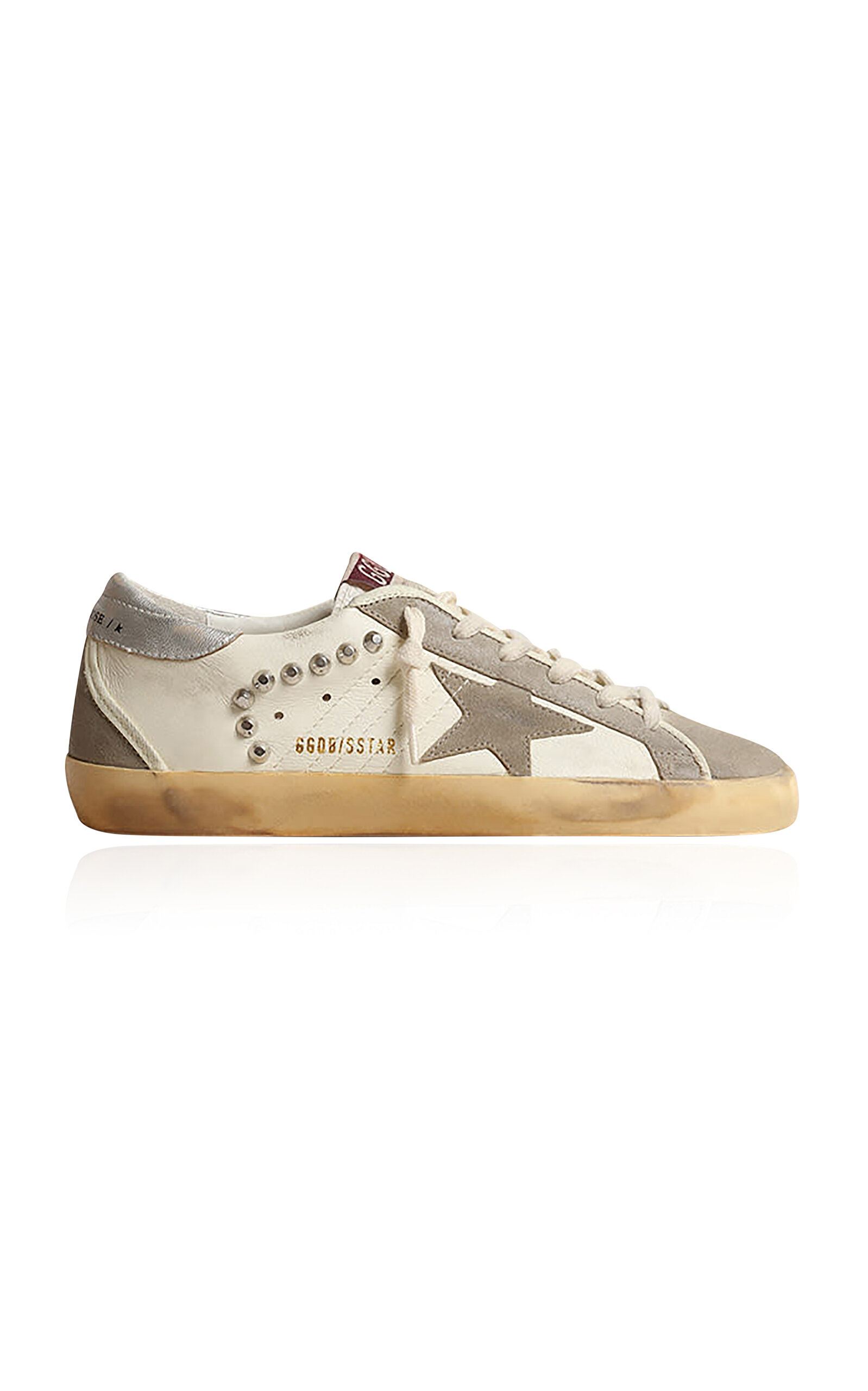 Golden Goose Super-star Leather Sneakers In Grey