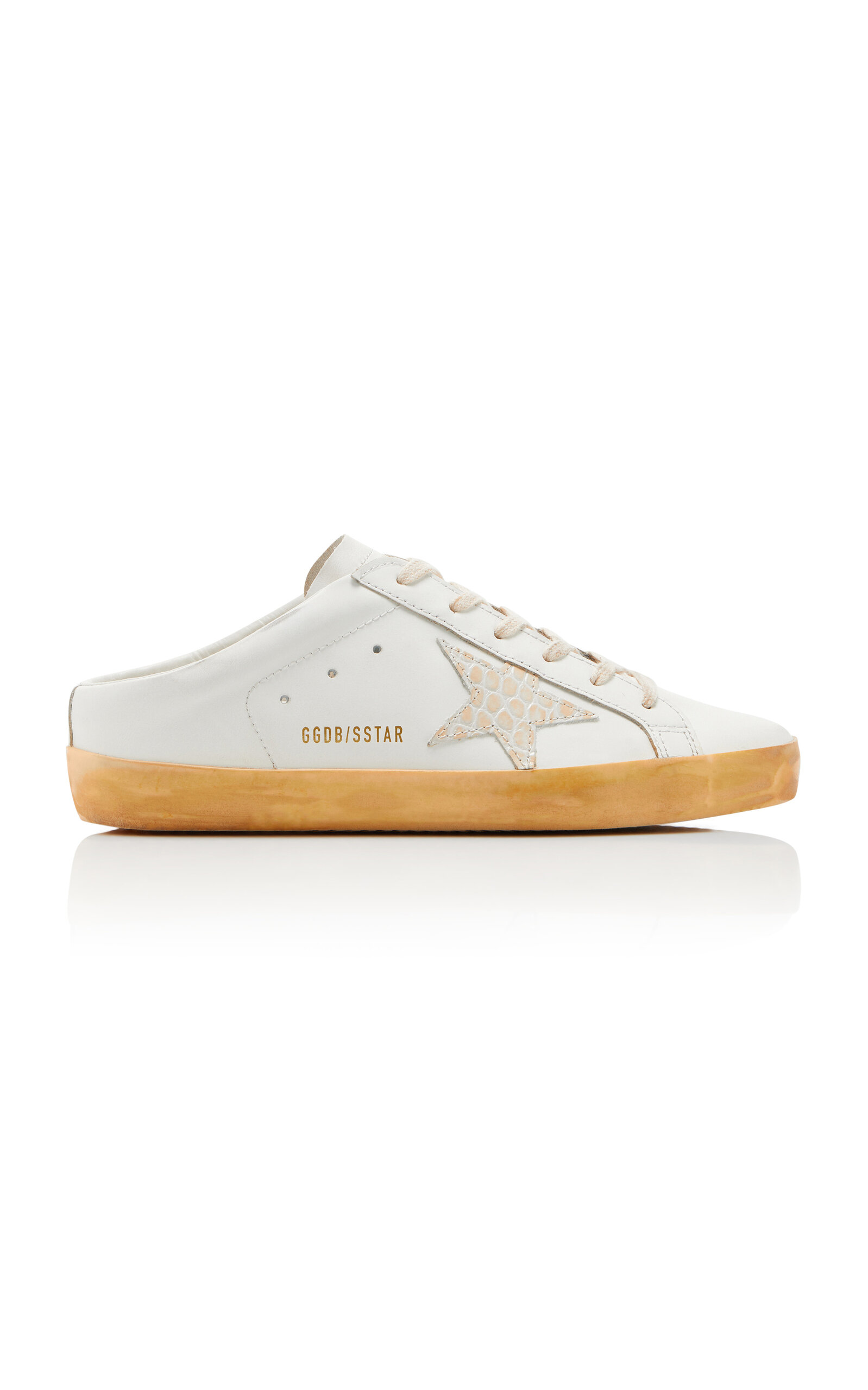 Golden Goose - Women's Super-Star Sabot Leather Sneakers - White - IT 36 - Moda Operandi