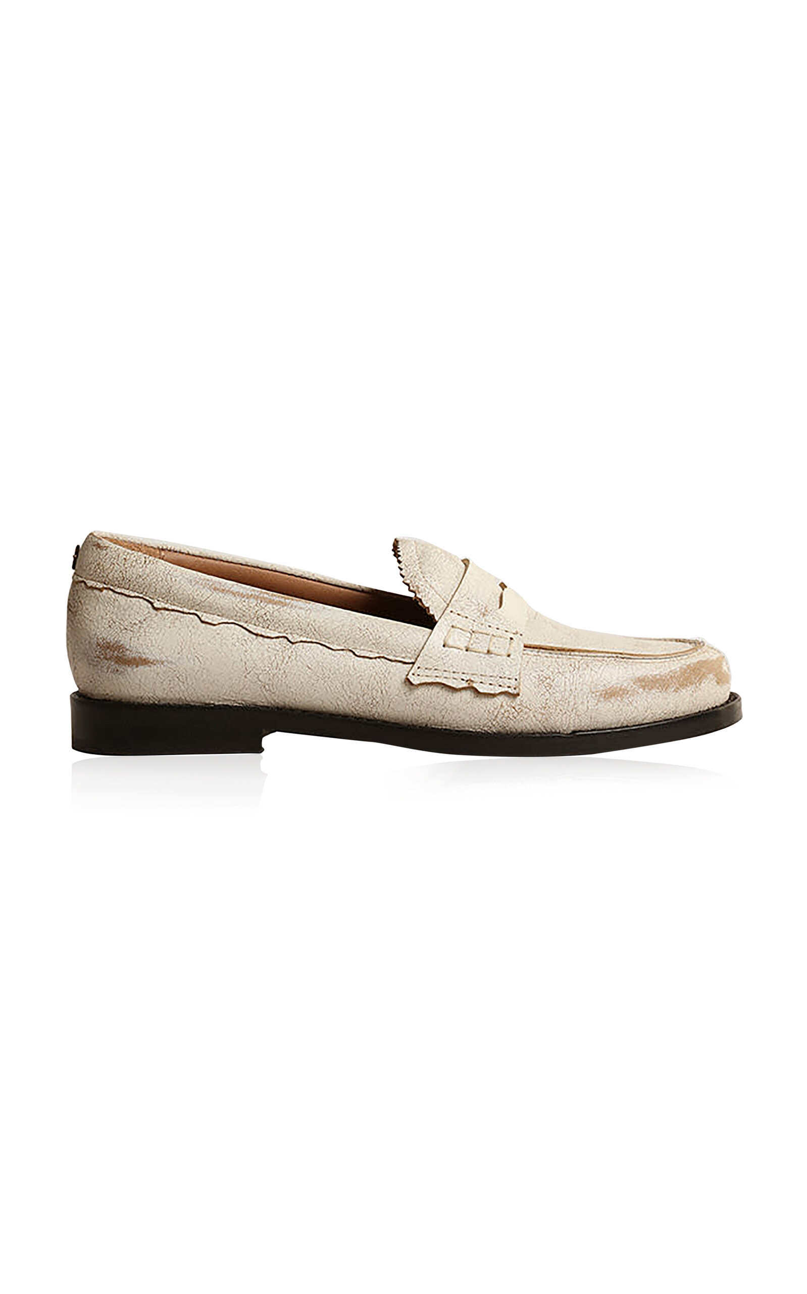 Shop Golden Goose Jerry Leather Slippers In White