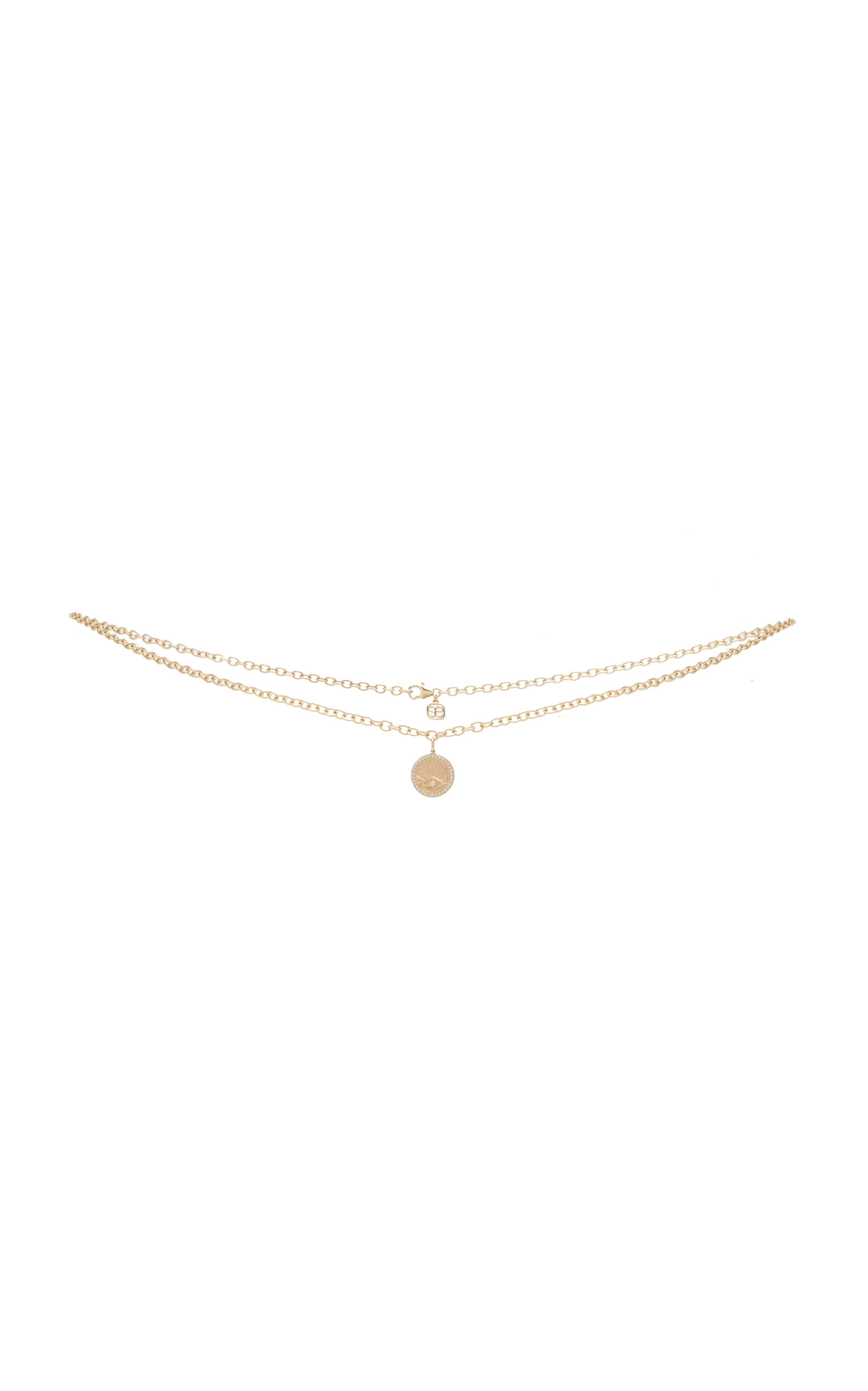 Sydney Evan - Exclusive Evil Eye 14K Yellow Gold Diamond Belly Chain - Gold - OS - Moda Operandi - Gifts For Her 1788$